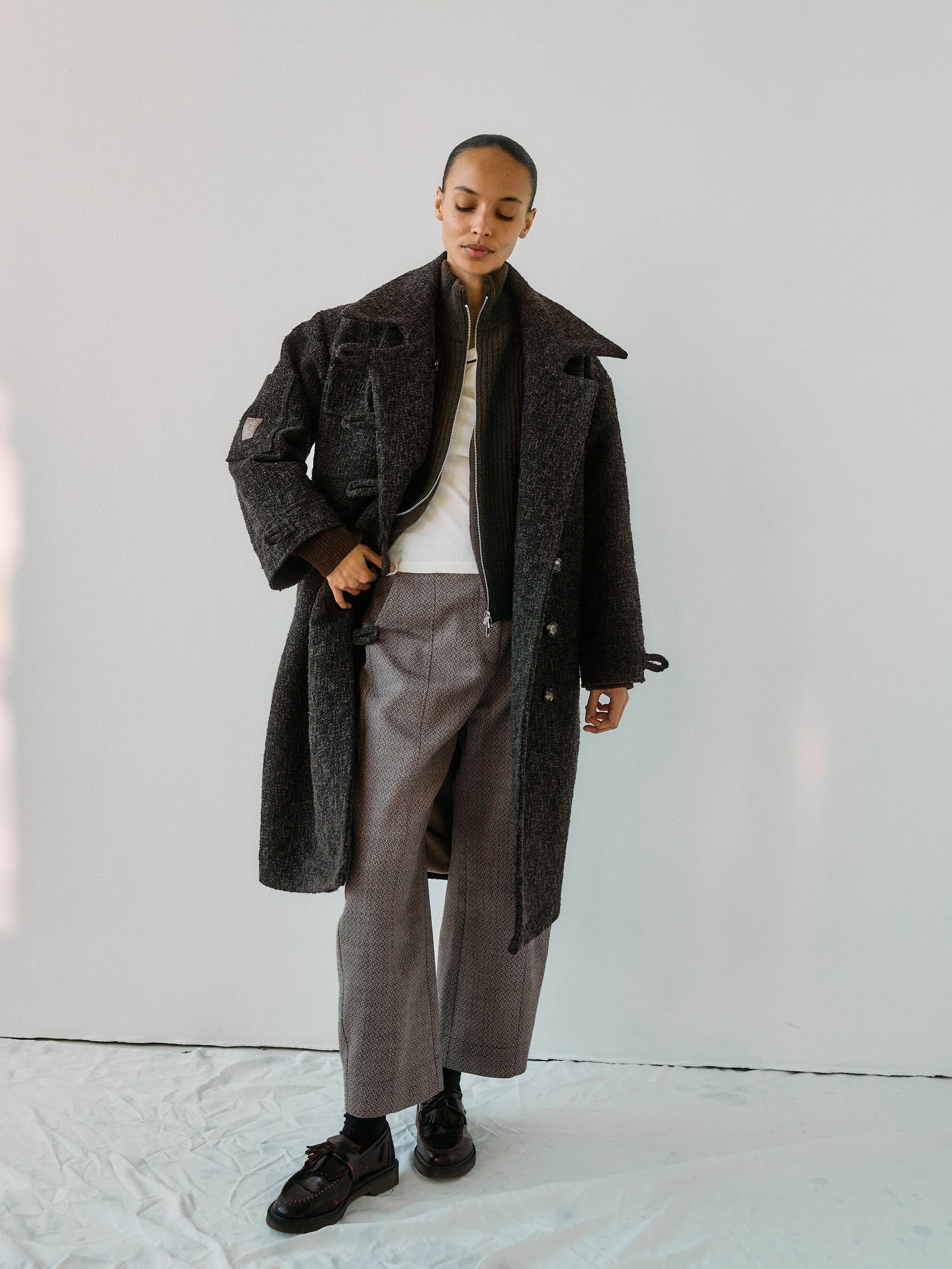 Betty Bouclé Coat Ash