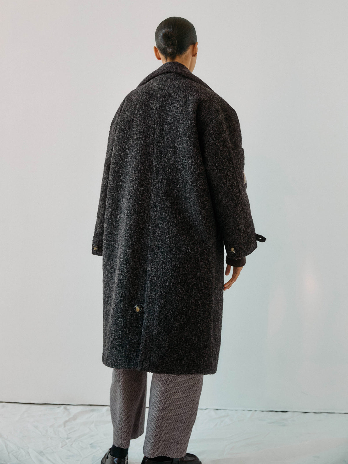 Betty Bouclé Coat Ash
