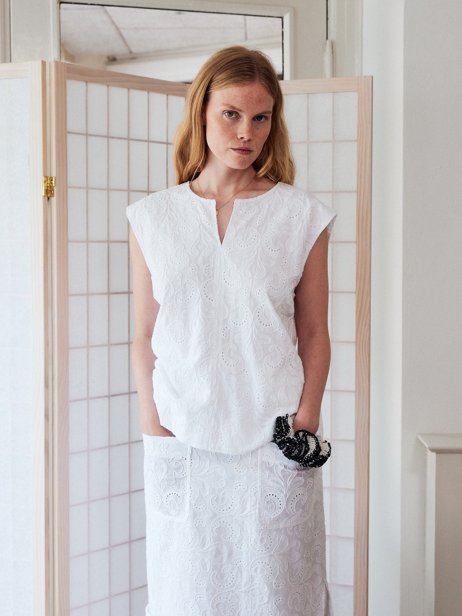 Flora Embroidery Top