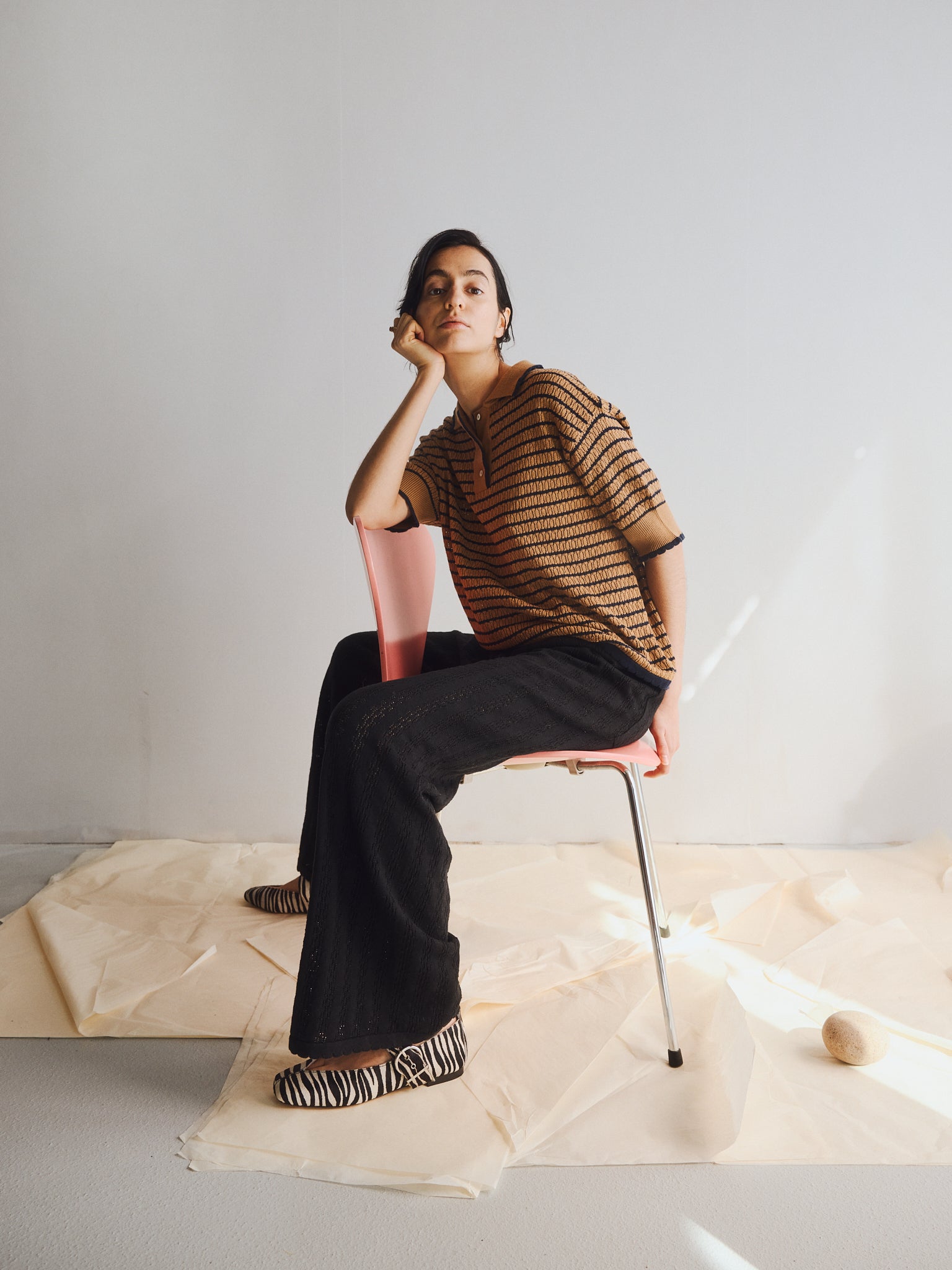 Lullu Knit Stripe Polo