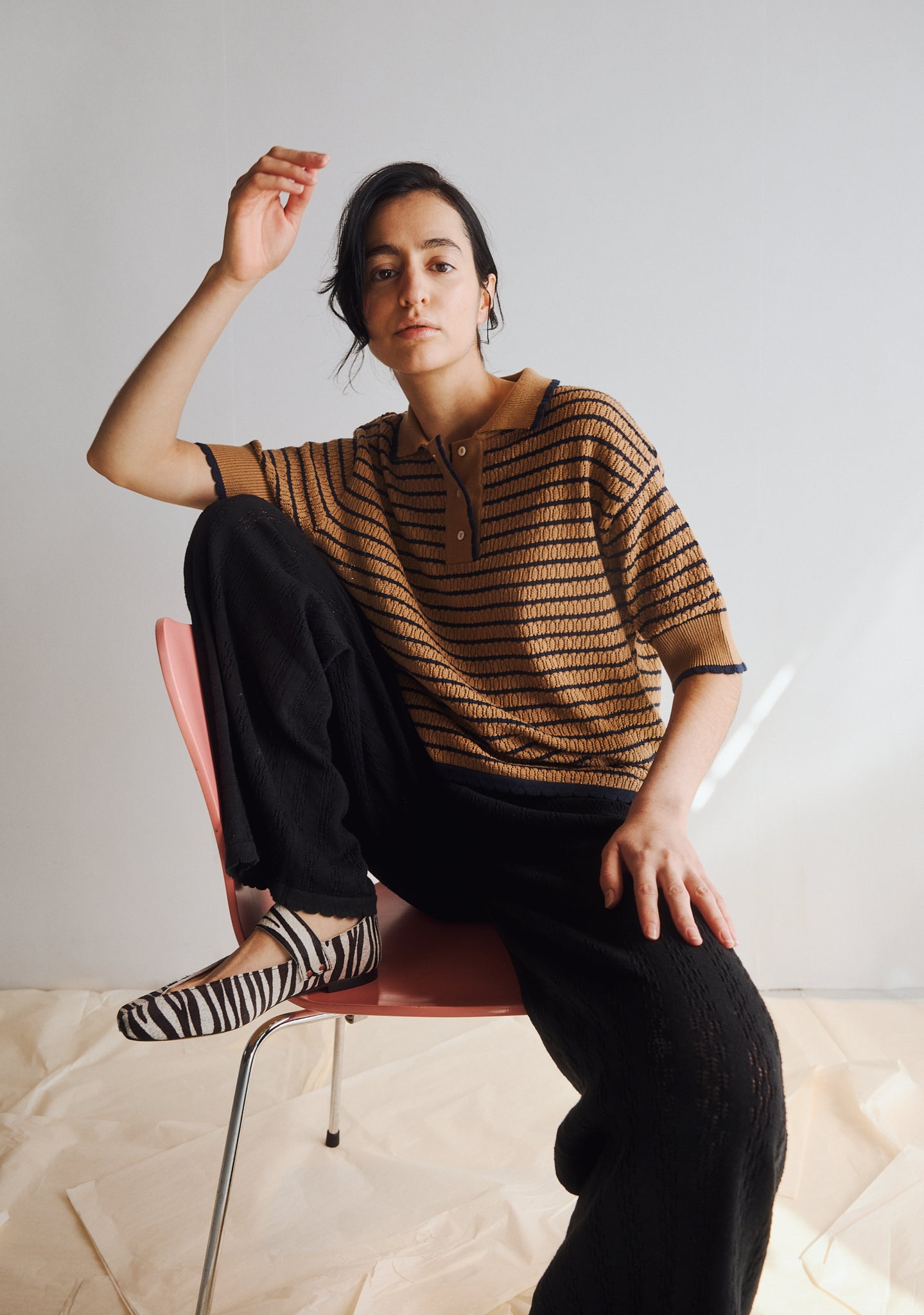 Lullu Knit Stripe Polo