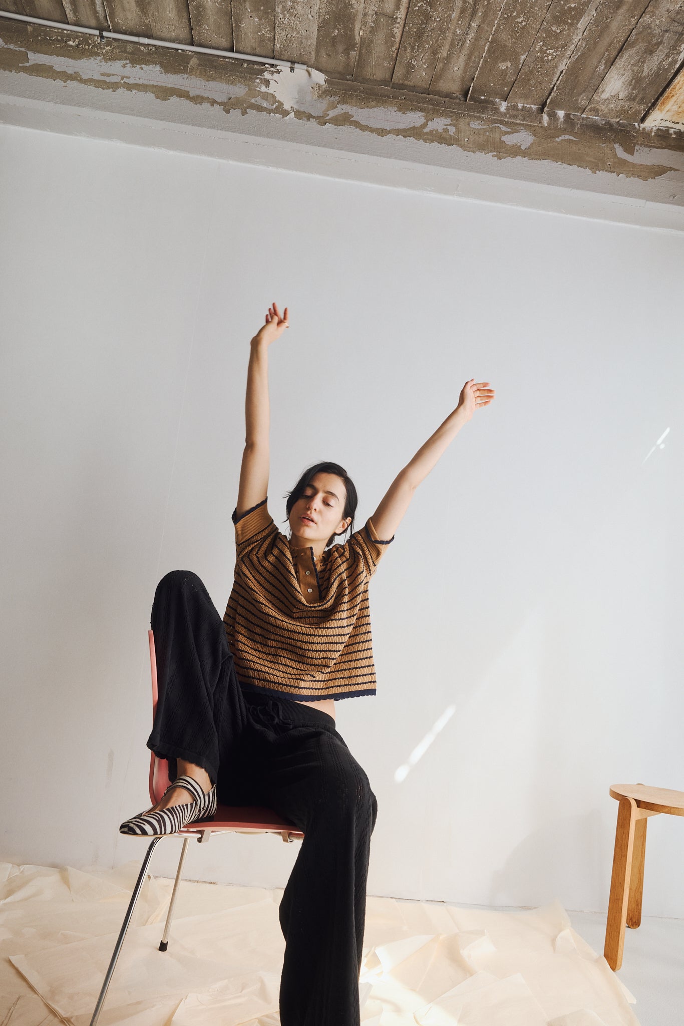 Lullu Knit Stripe Polo