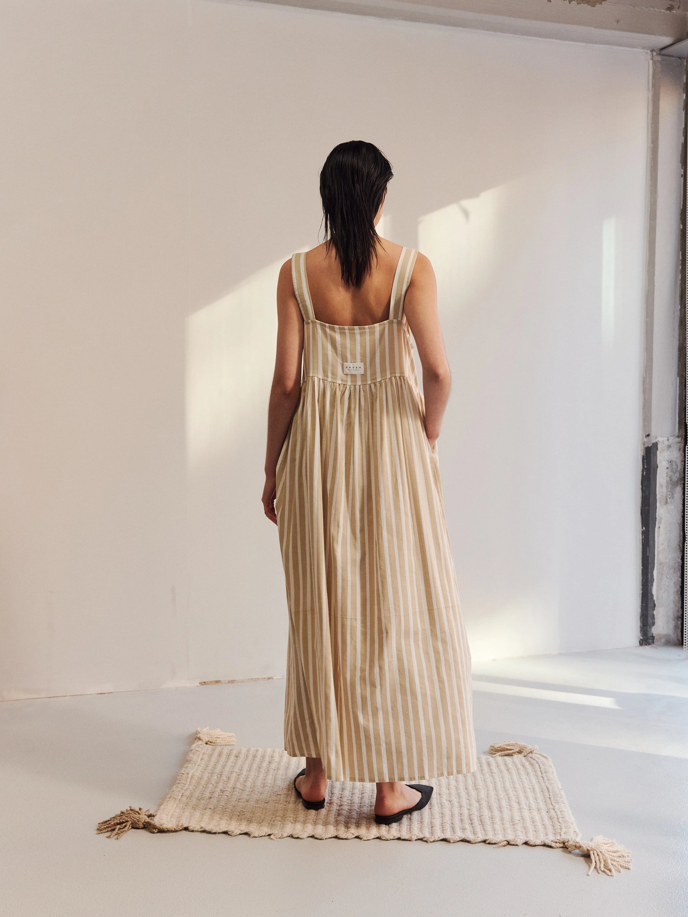 Bella Latte Stripe Dress - 70%