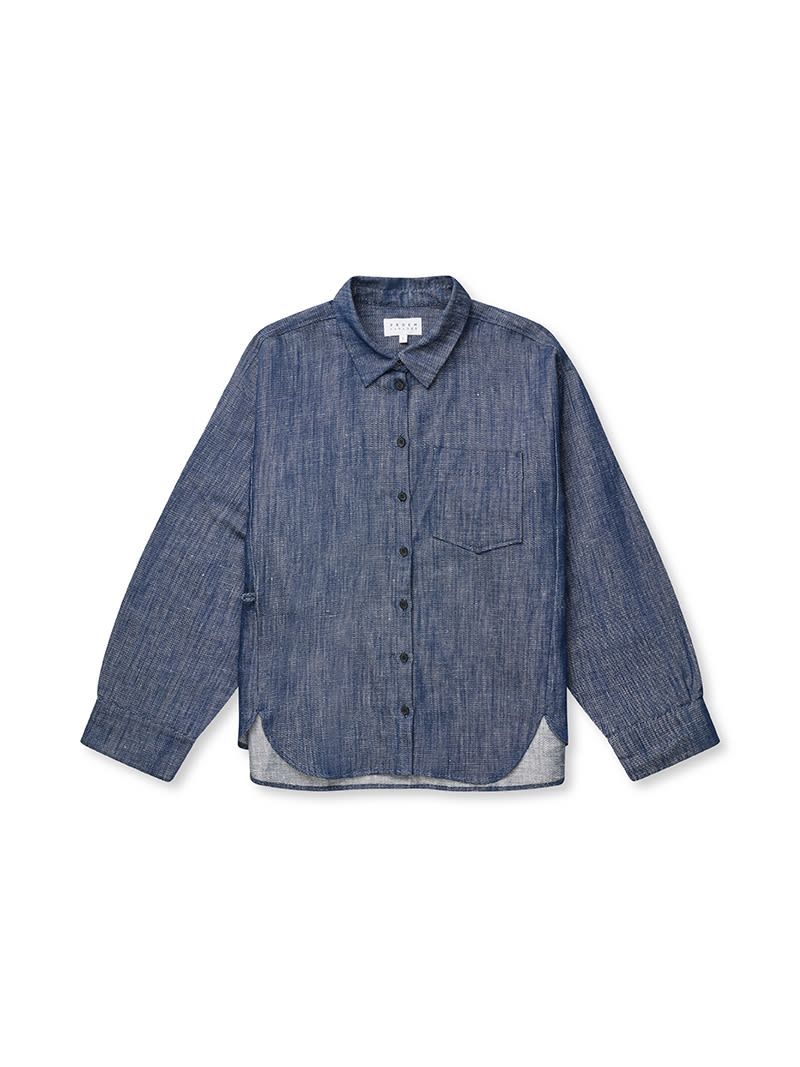 Elna Linen Denim Shirt Blue