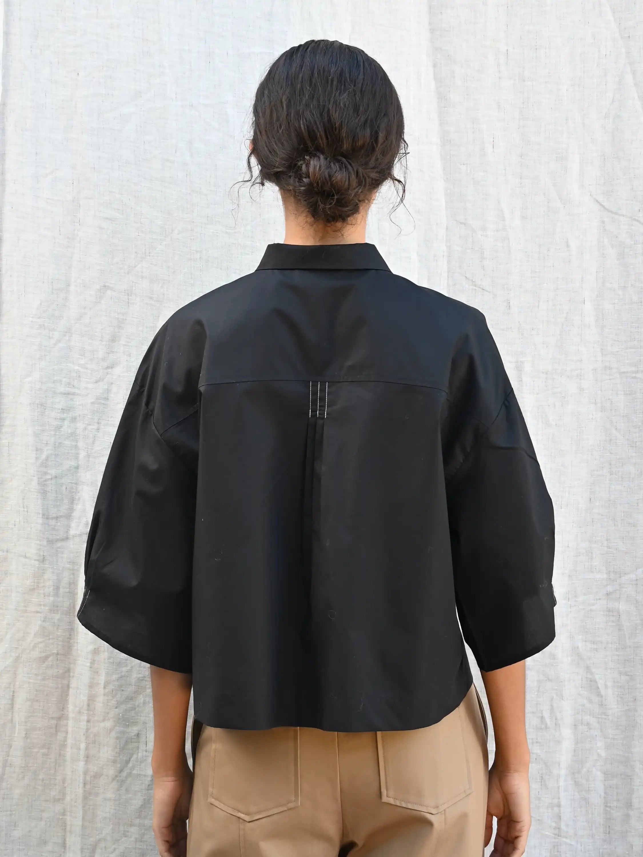 Eloise Short Black Shirt