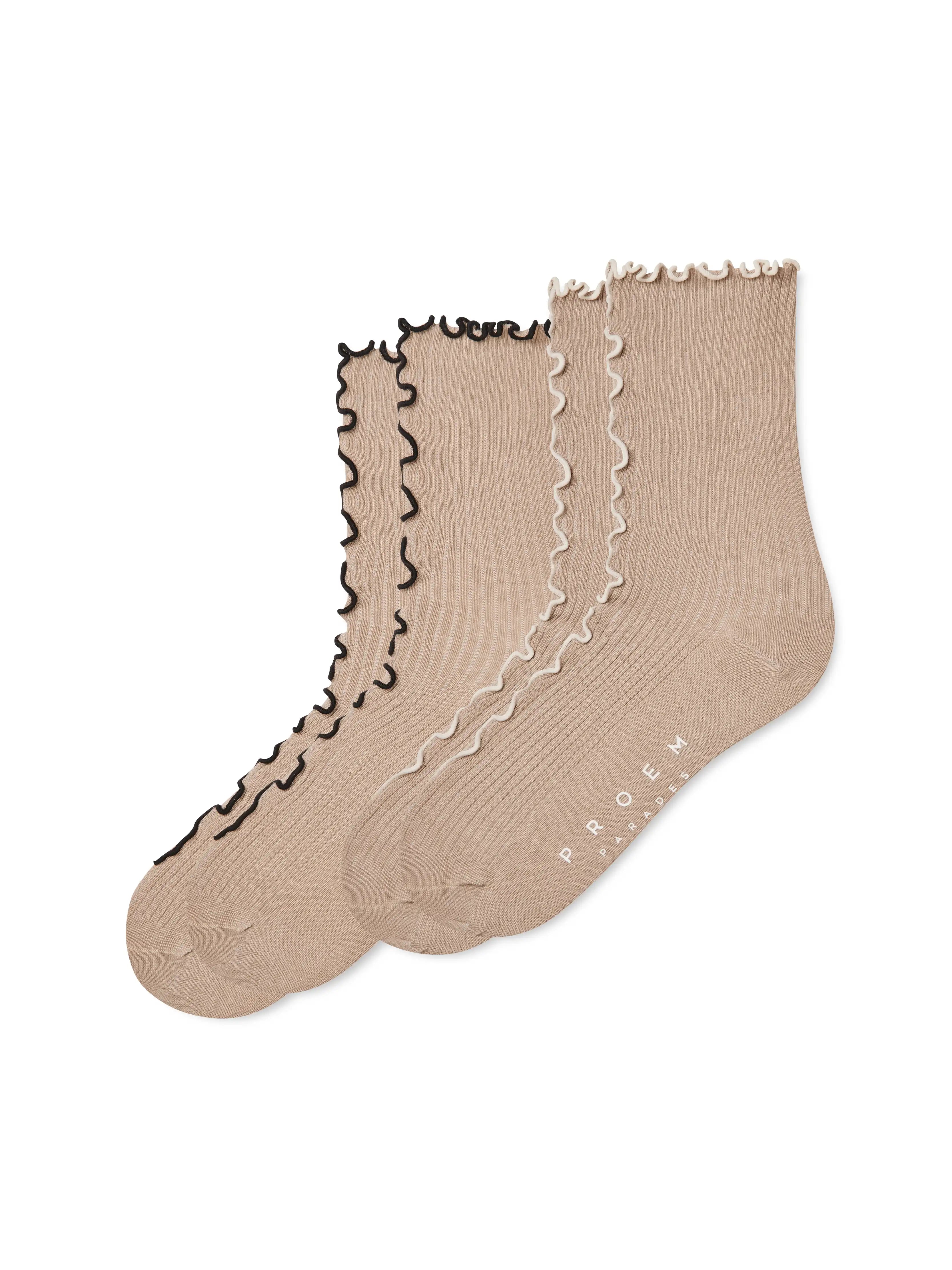Kusama Socks Beige - 2 pack