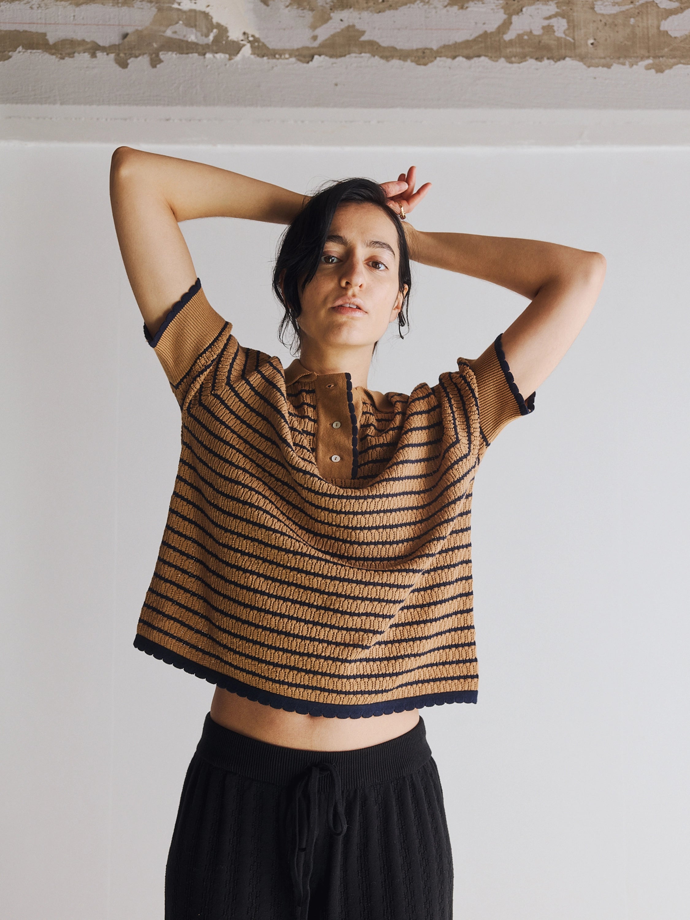 Lullu Knit Stripe Polo