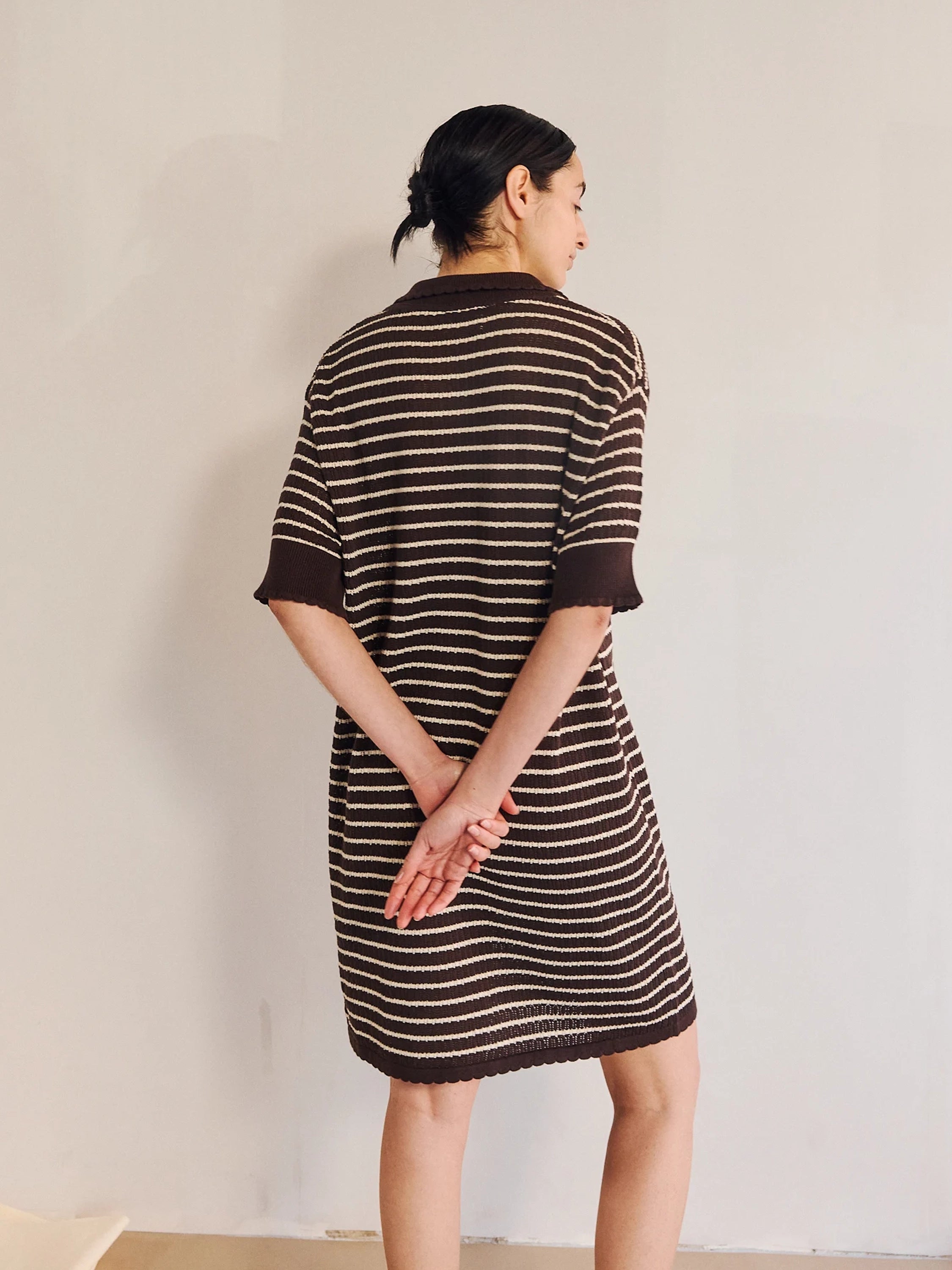 Lullu Stripe Polo Dress. - 50%
