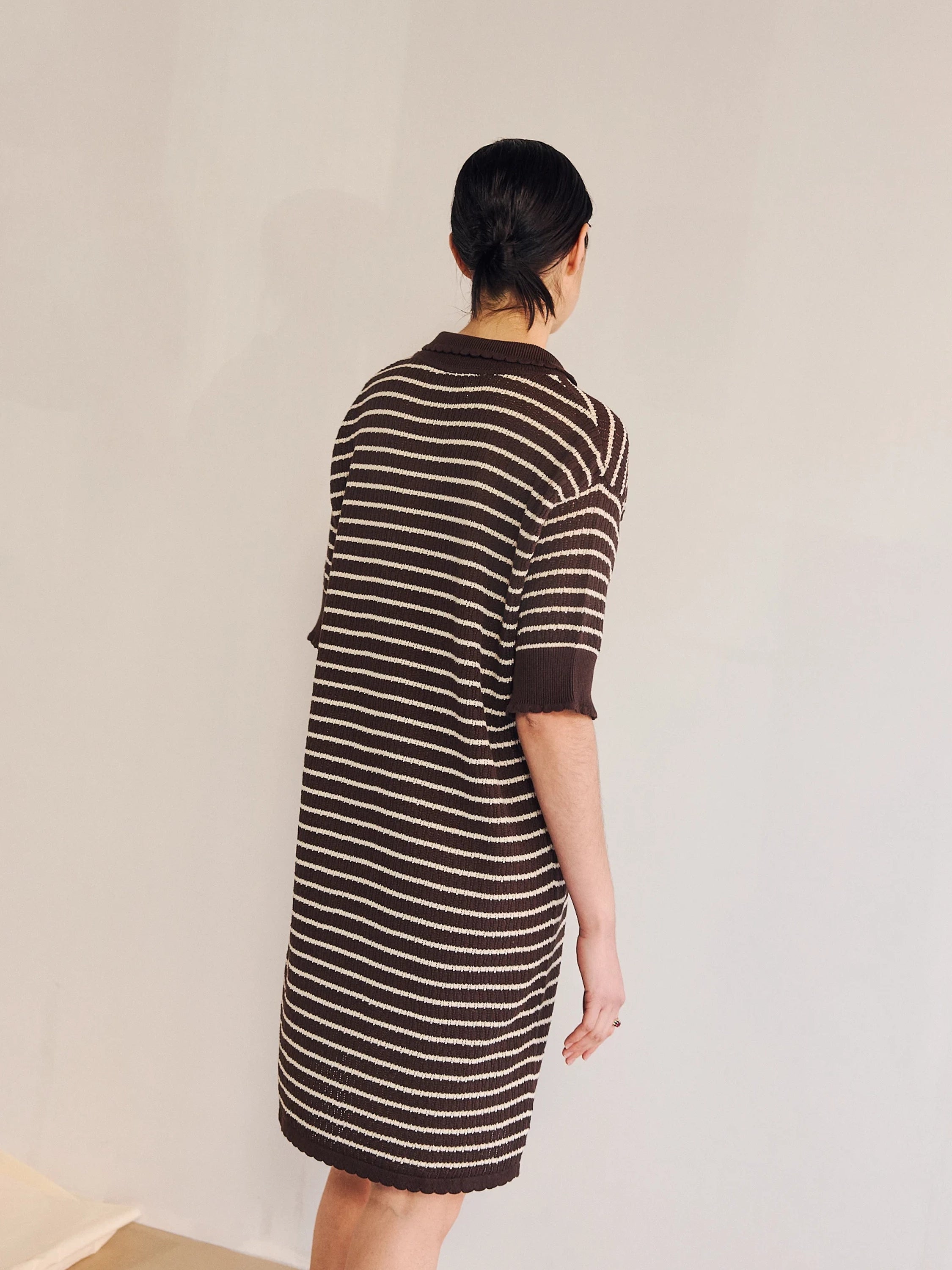 Lullu Stripe Polo Dress. - 50%