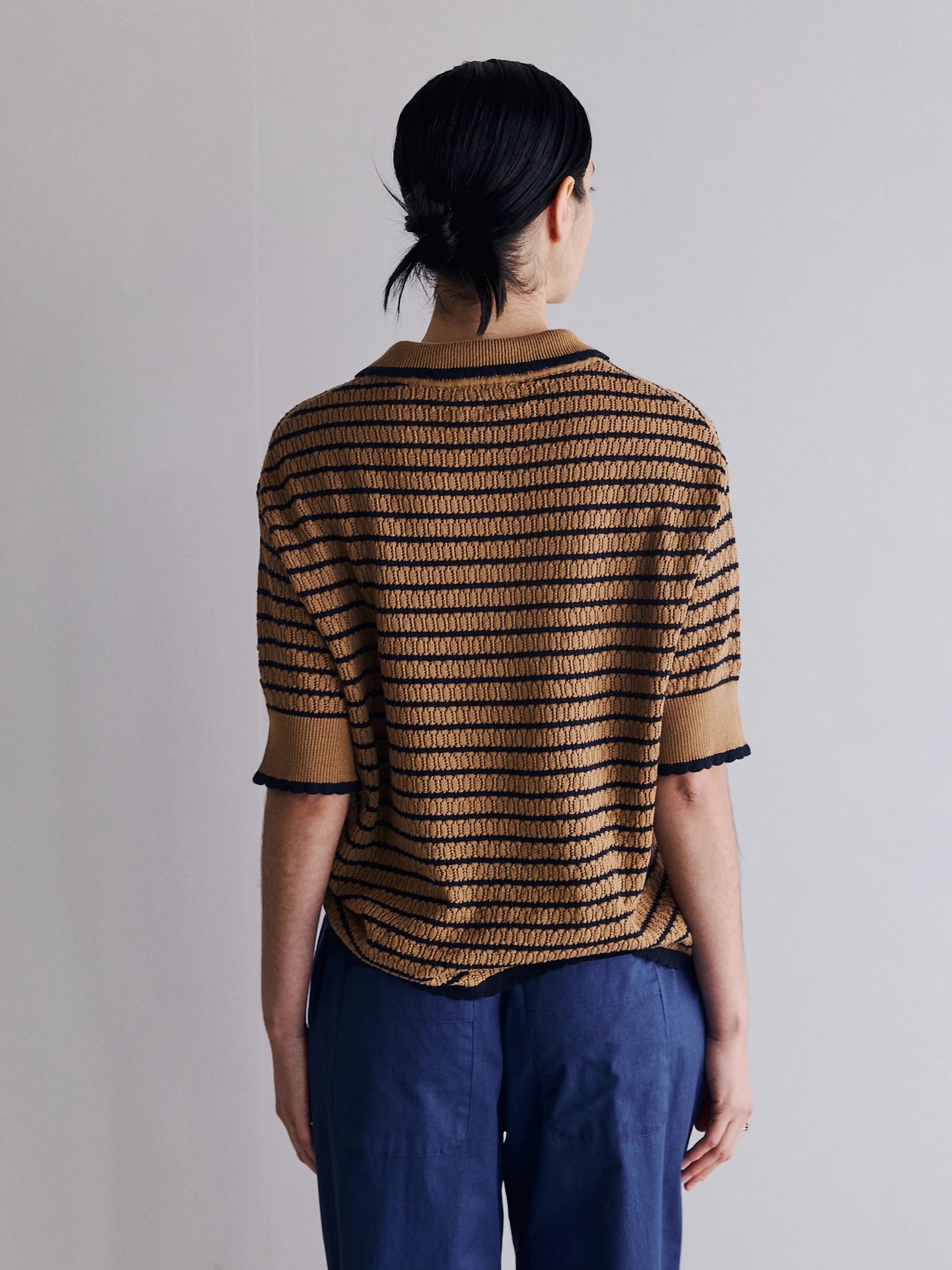 Lullu Knit Stripe Polo