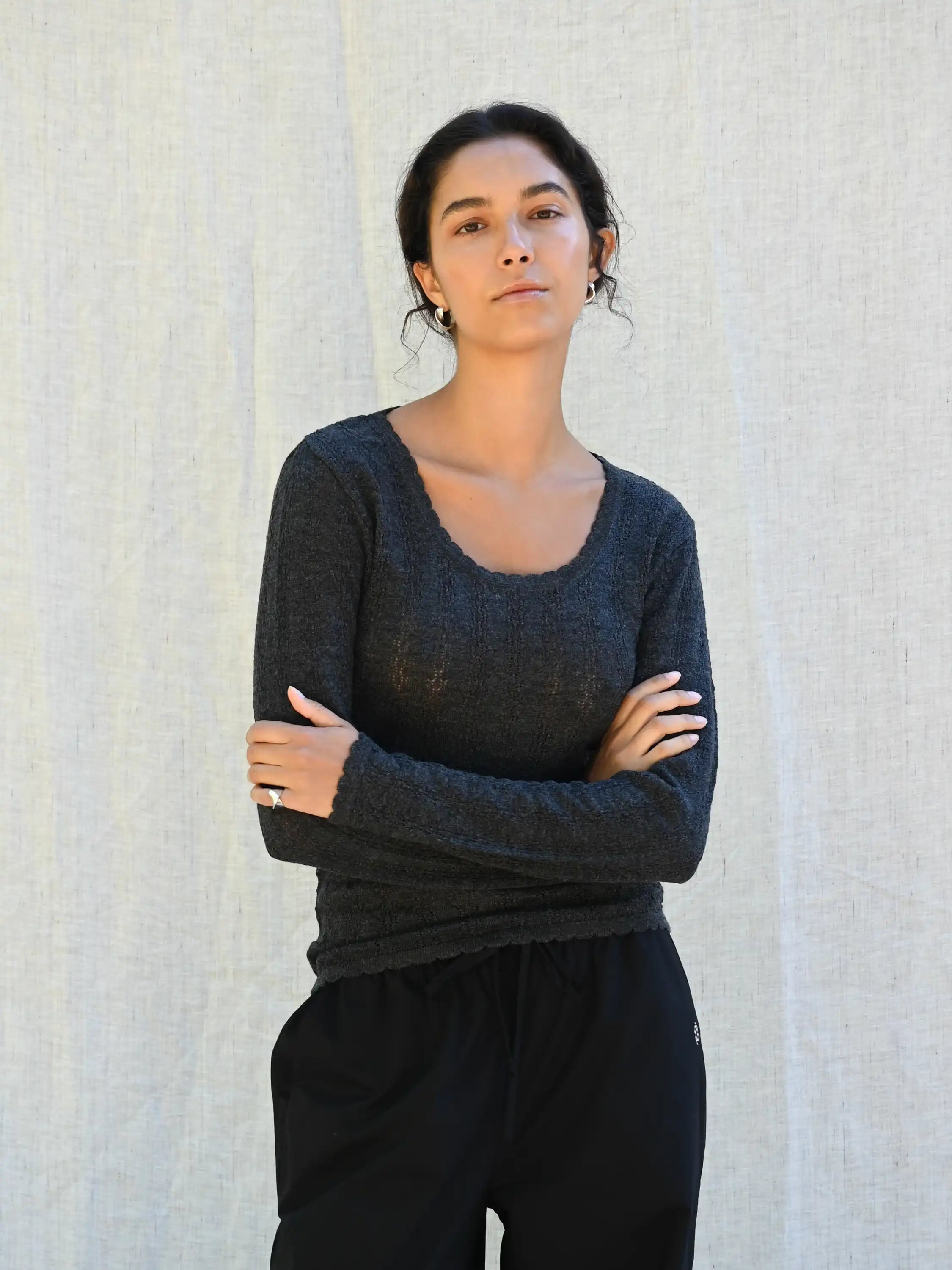 Nellie Wool LS Blouse