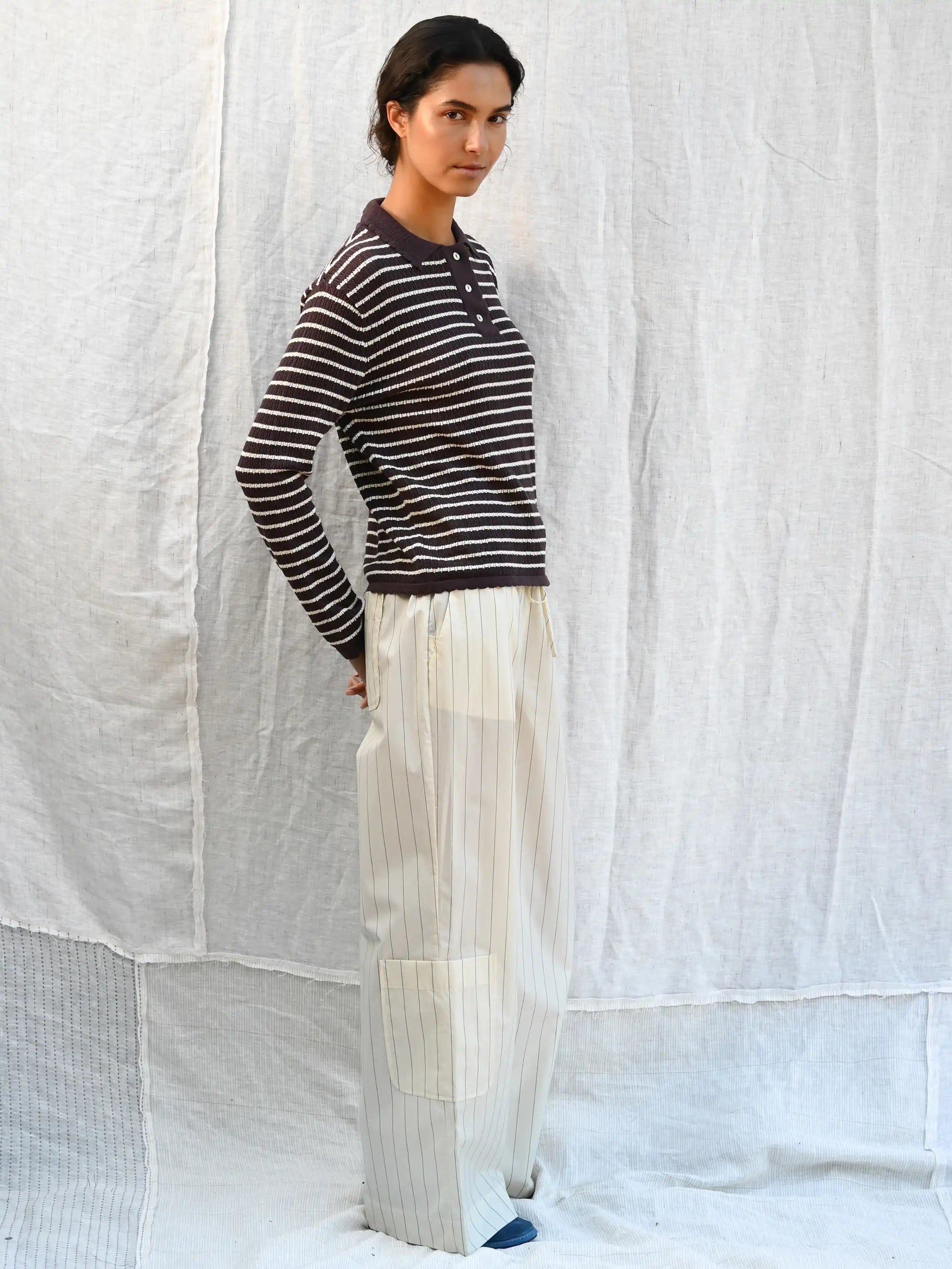 Nuria Chocolate LS Polo