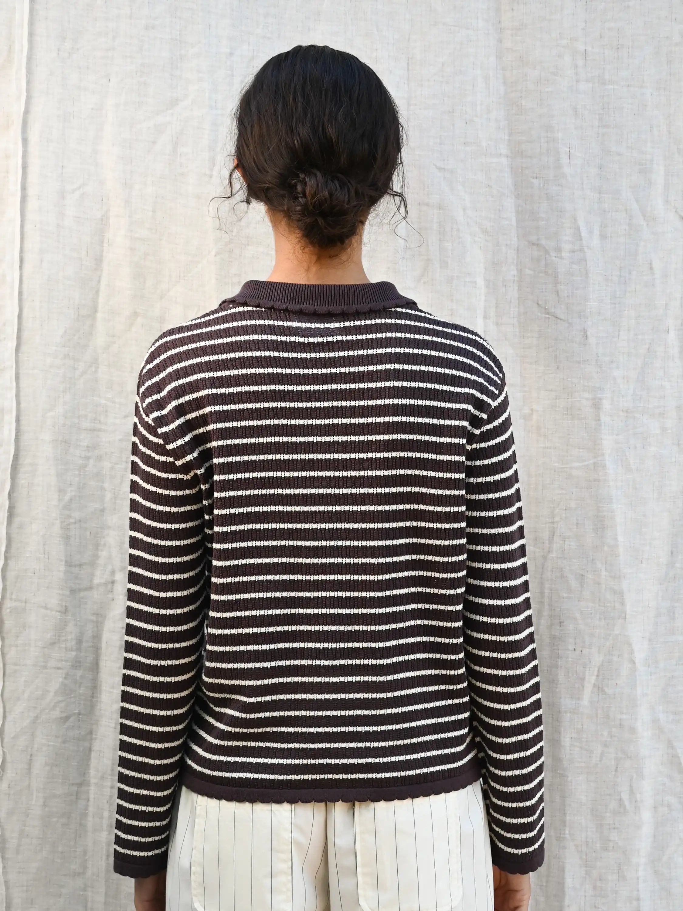 Nuria Chocolate LS Polo