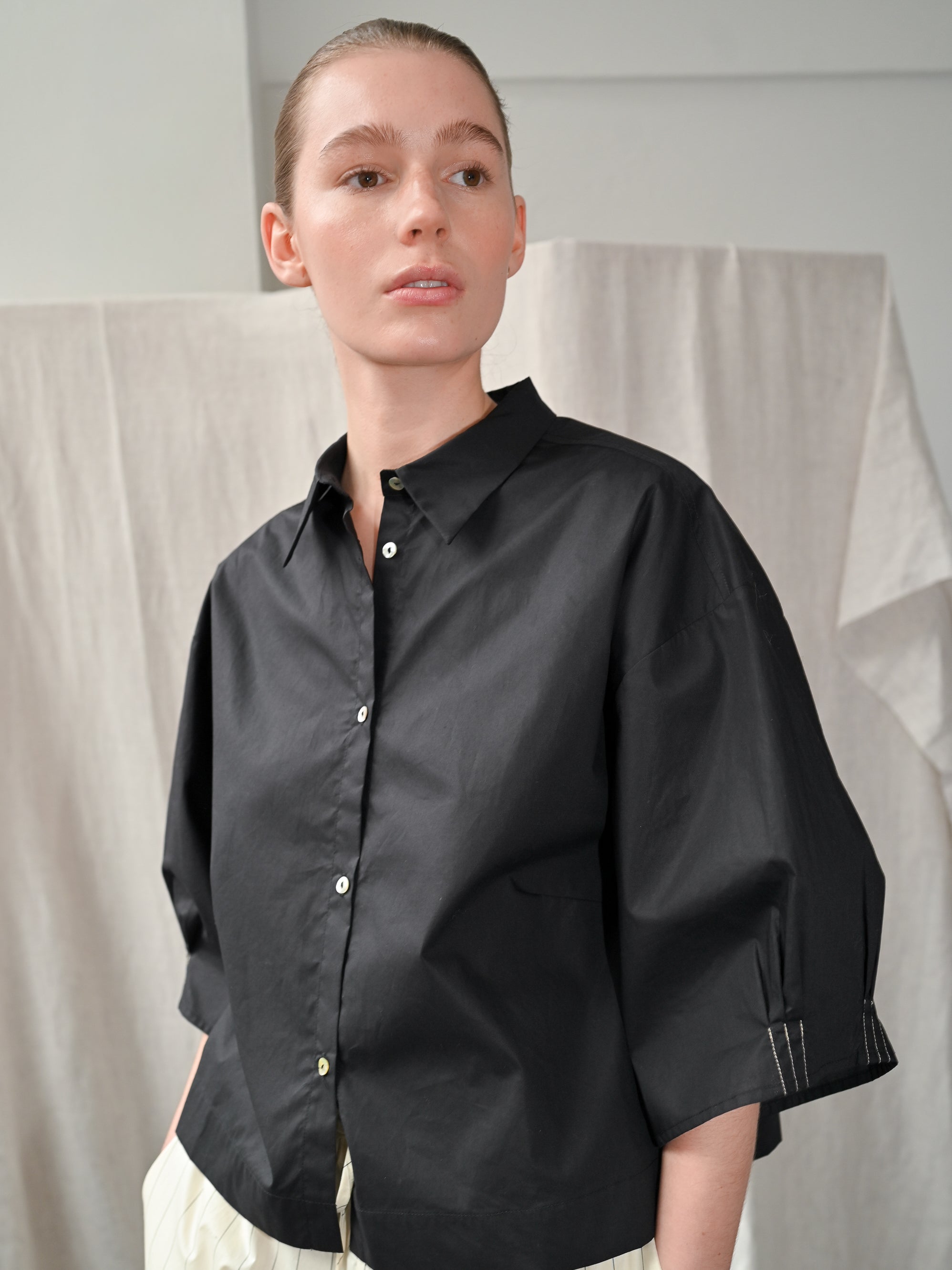 Eloise Short Black Shirt