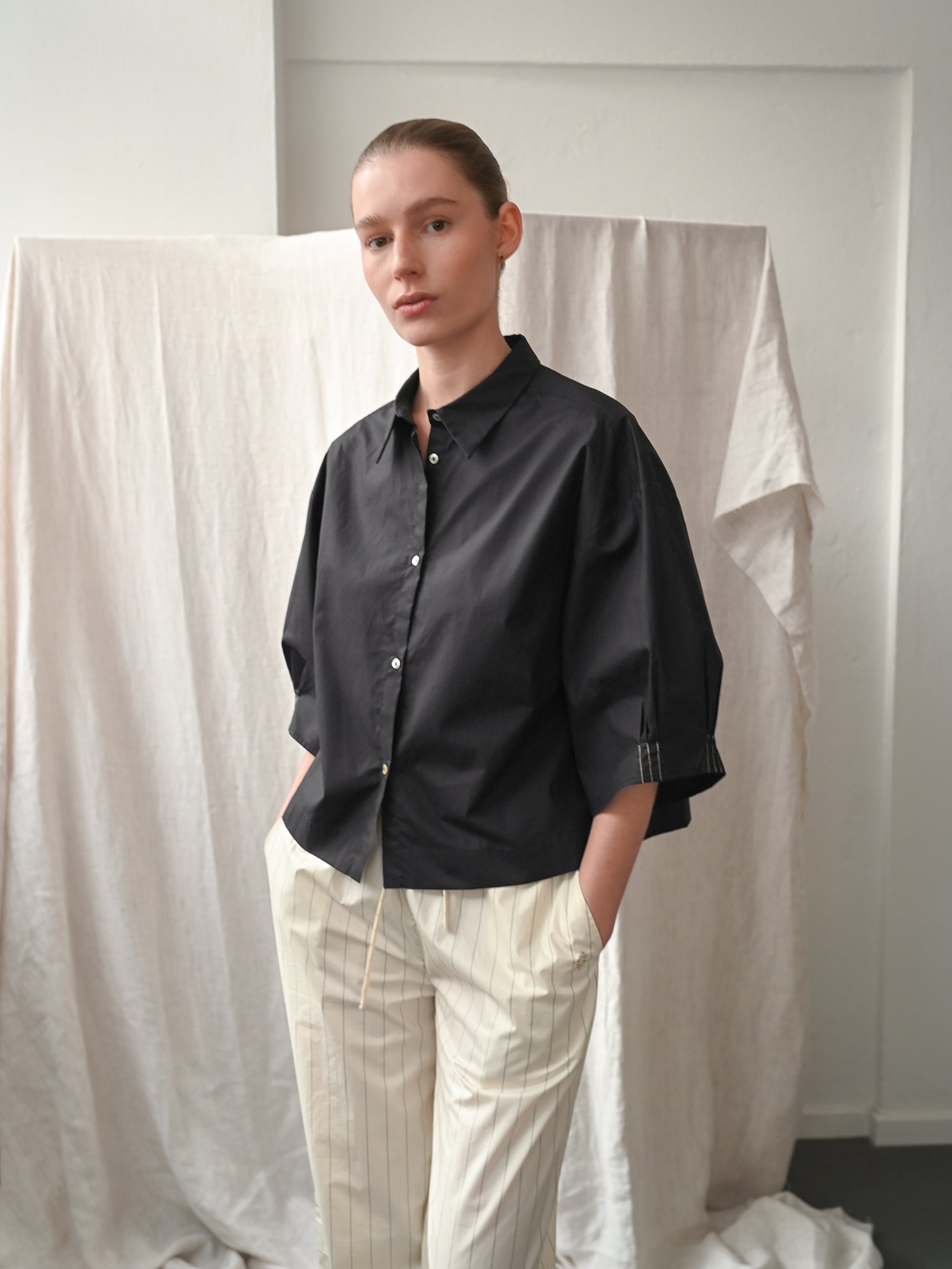 Eloise Short Black Shirt