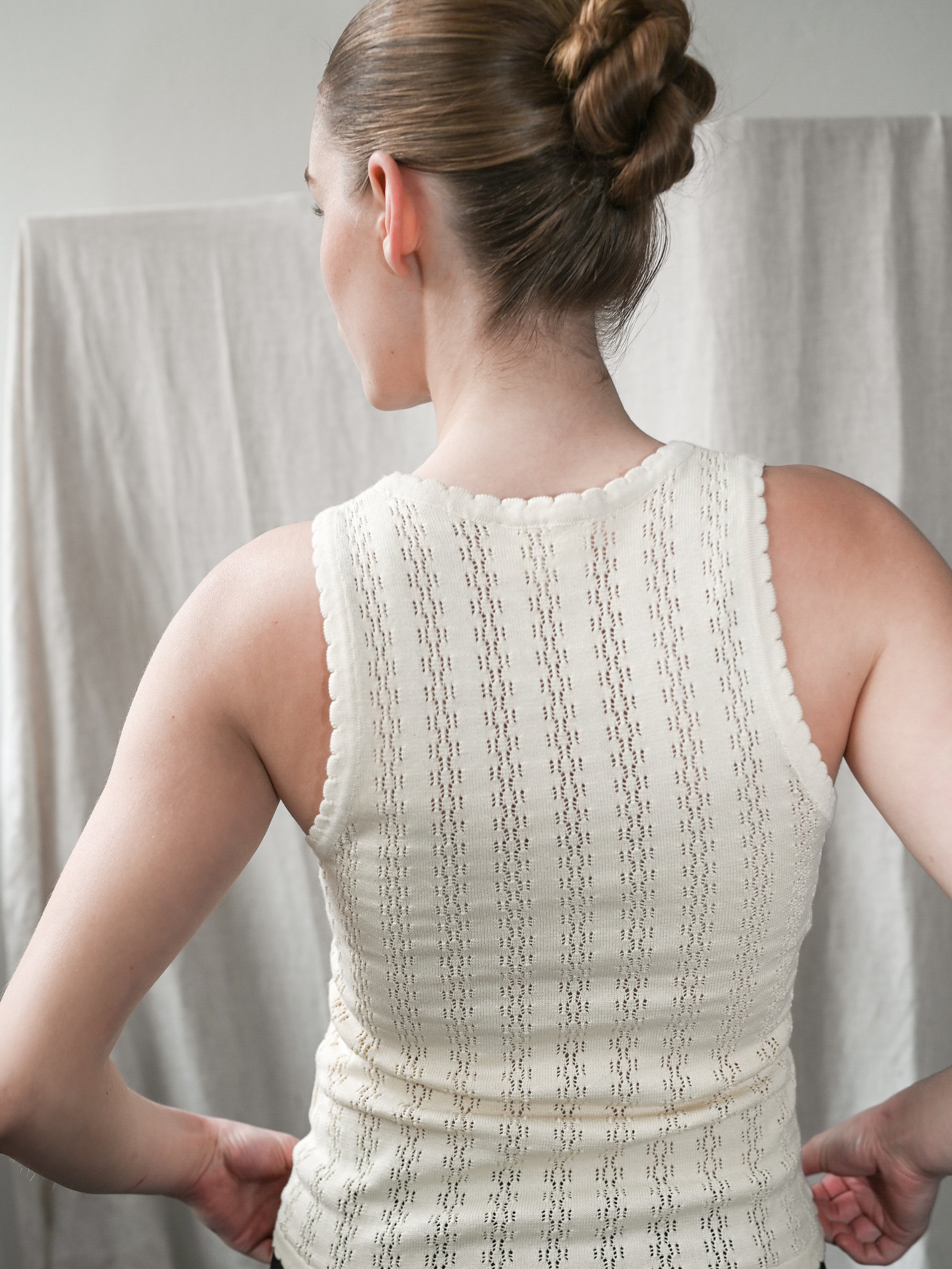 Nellie Knit Ecru Tank Top