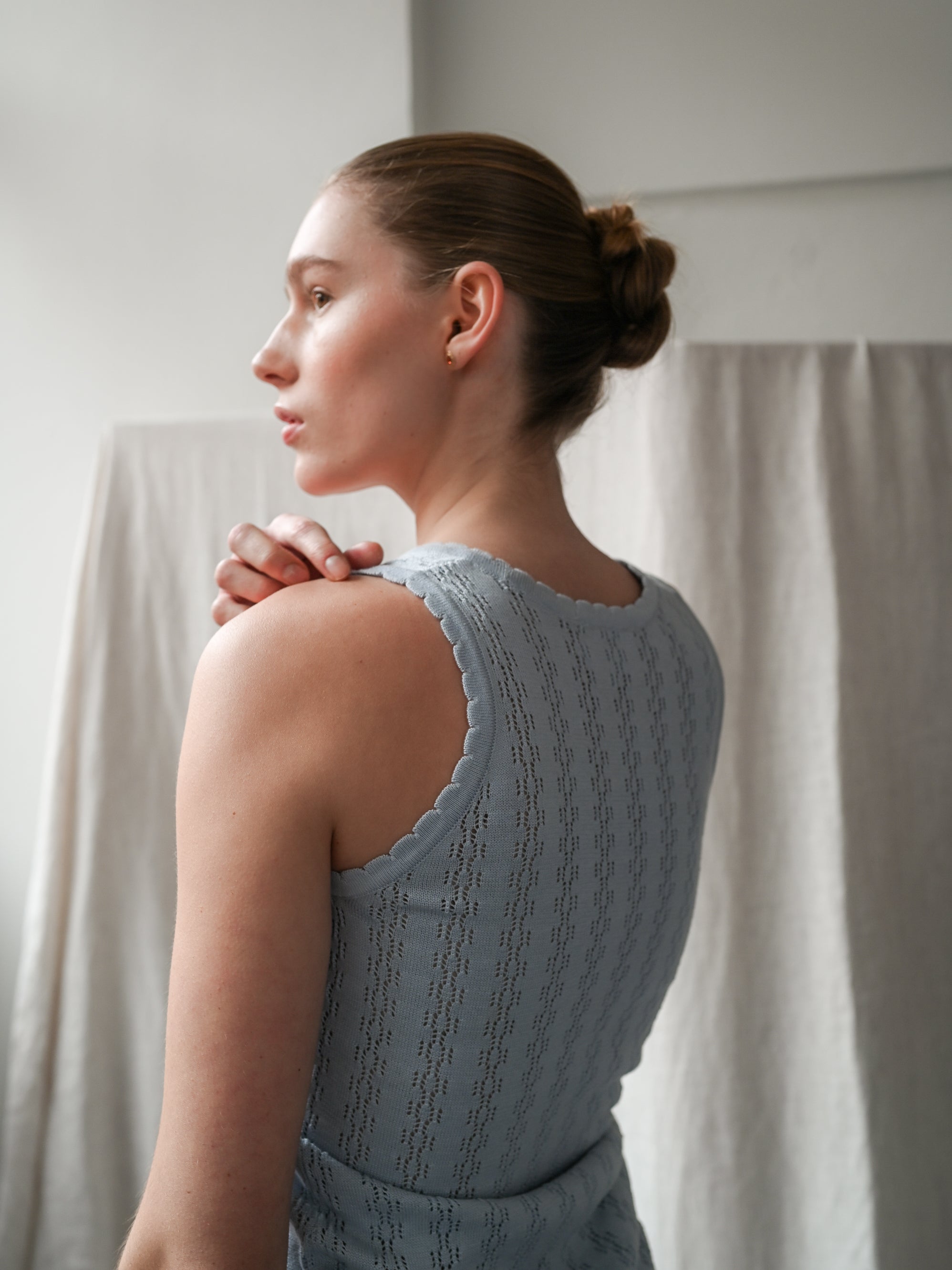 Nellie Knit Light Blue Tank Top