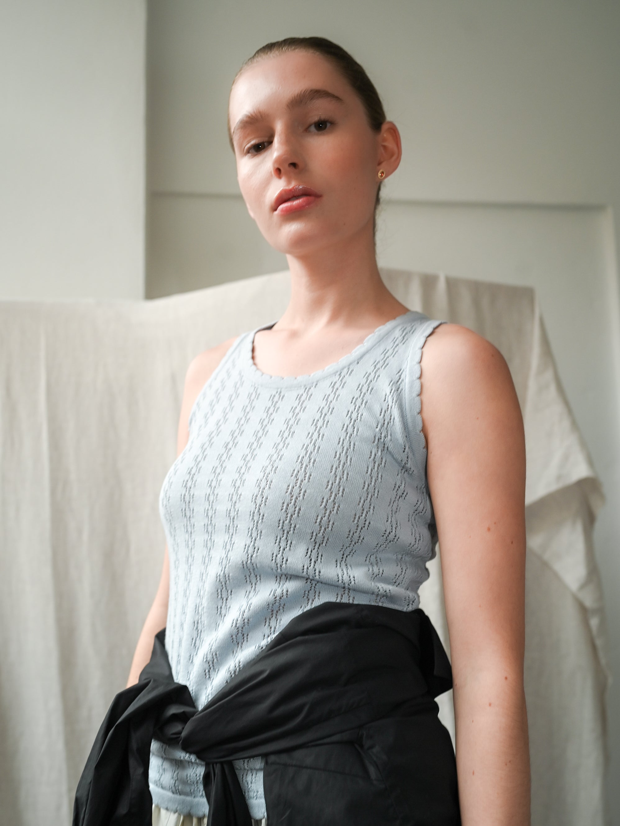 Nellie Knit Light Blue Tank Top