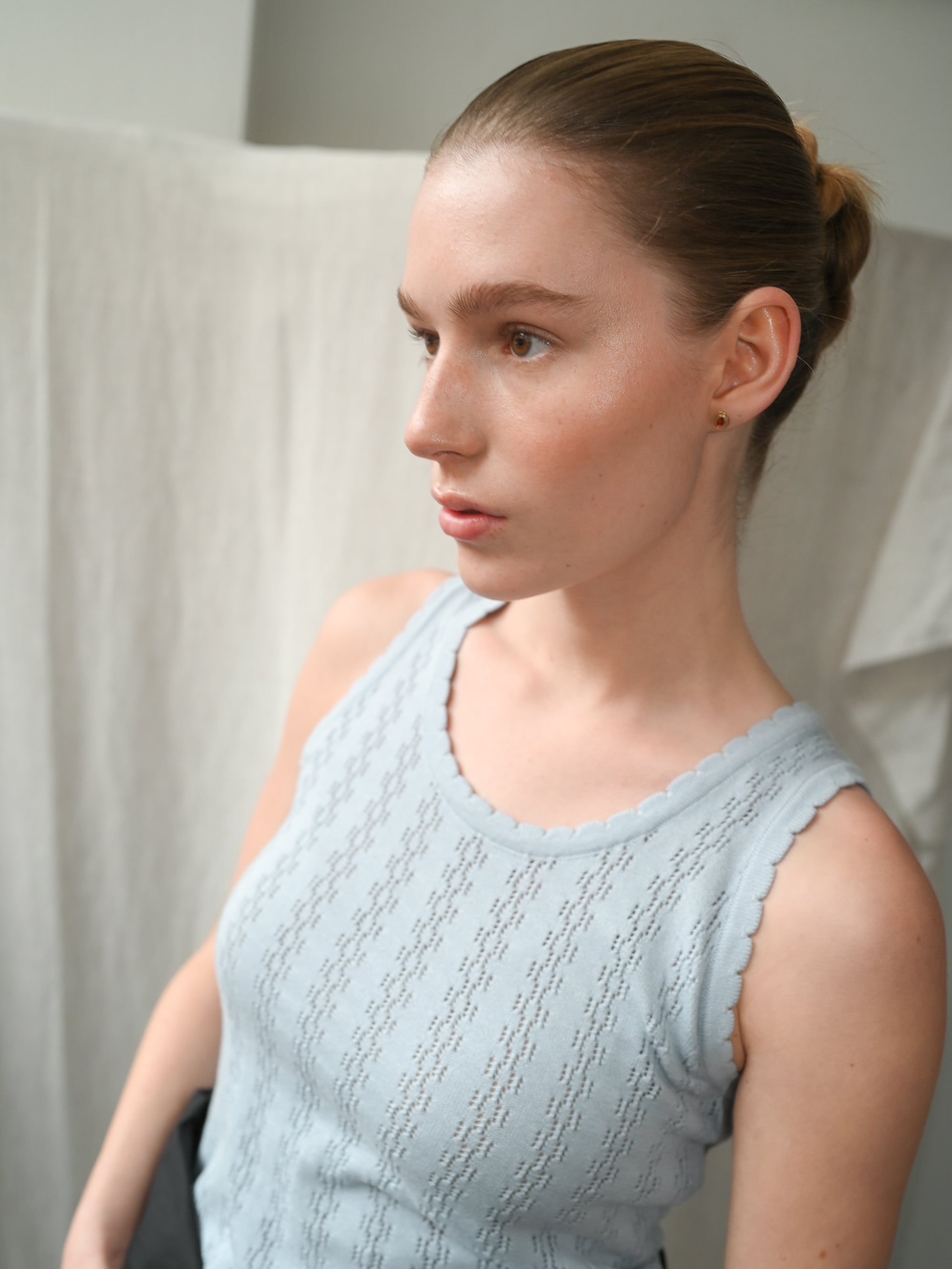 Nellie Knit Light Blue Tank Top