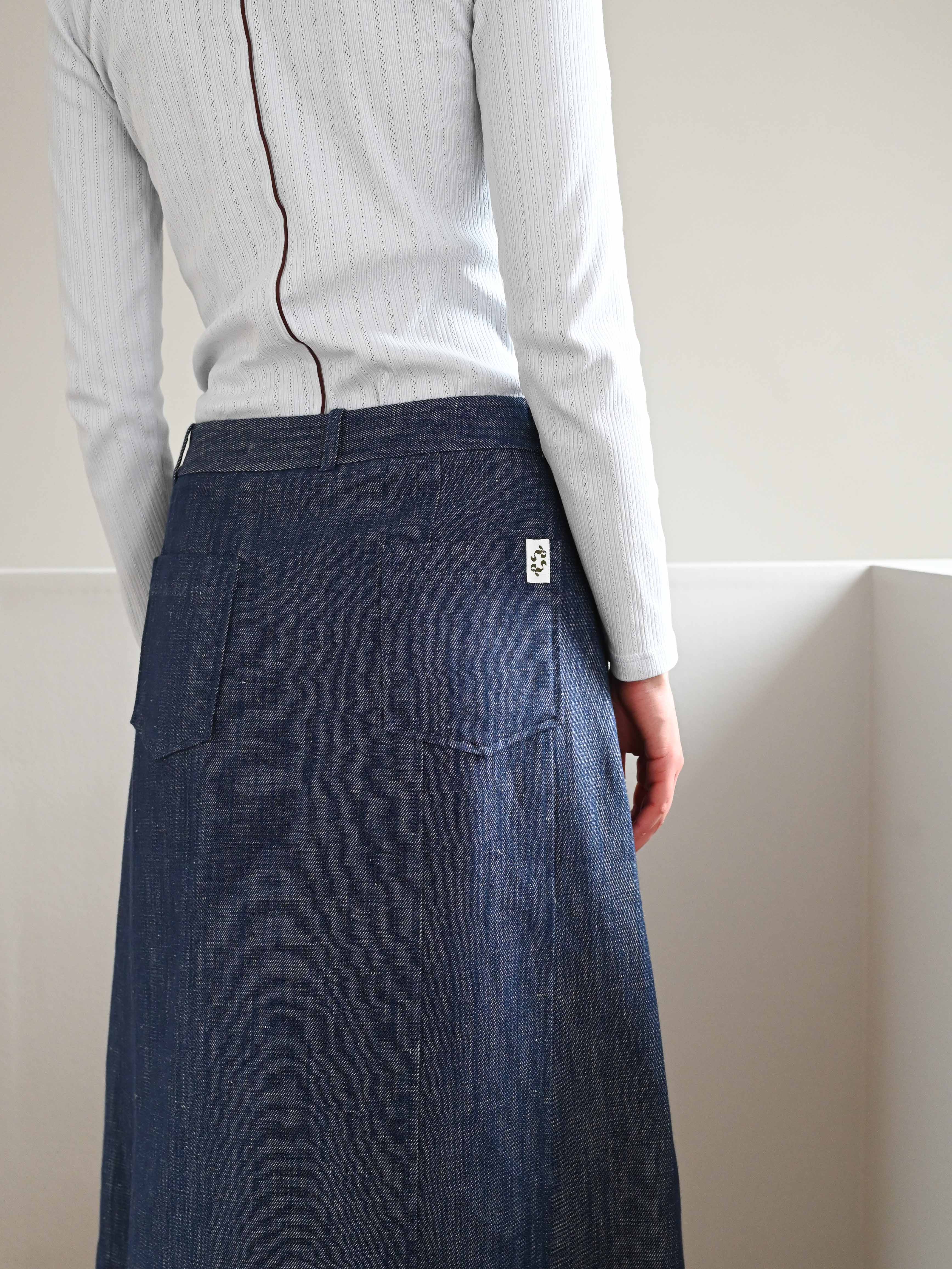 Elna Linen Denim Skirt・PRE-ORDER・First Payment (Full price 2399 DKK)