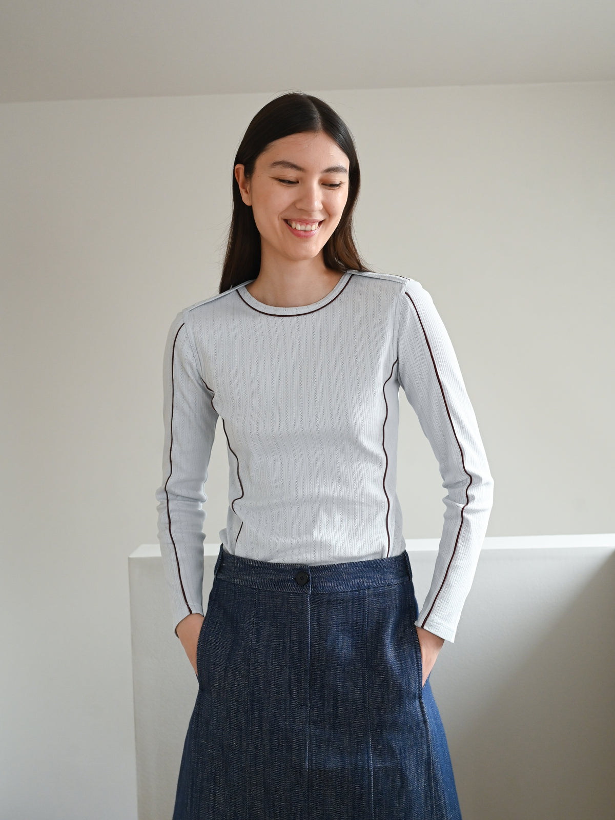 Lucia LS Blouse・Light Blue