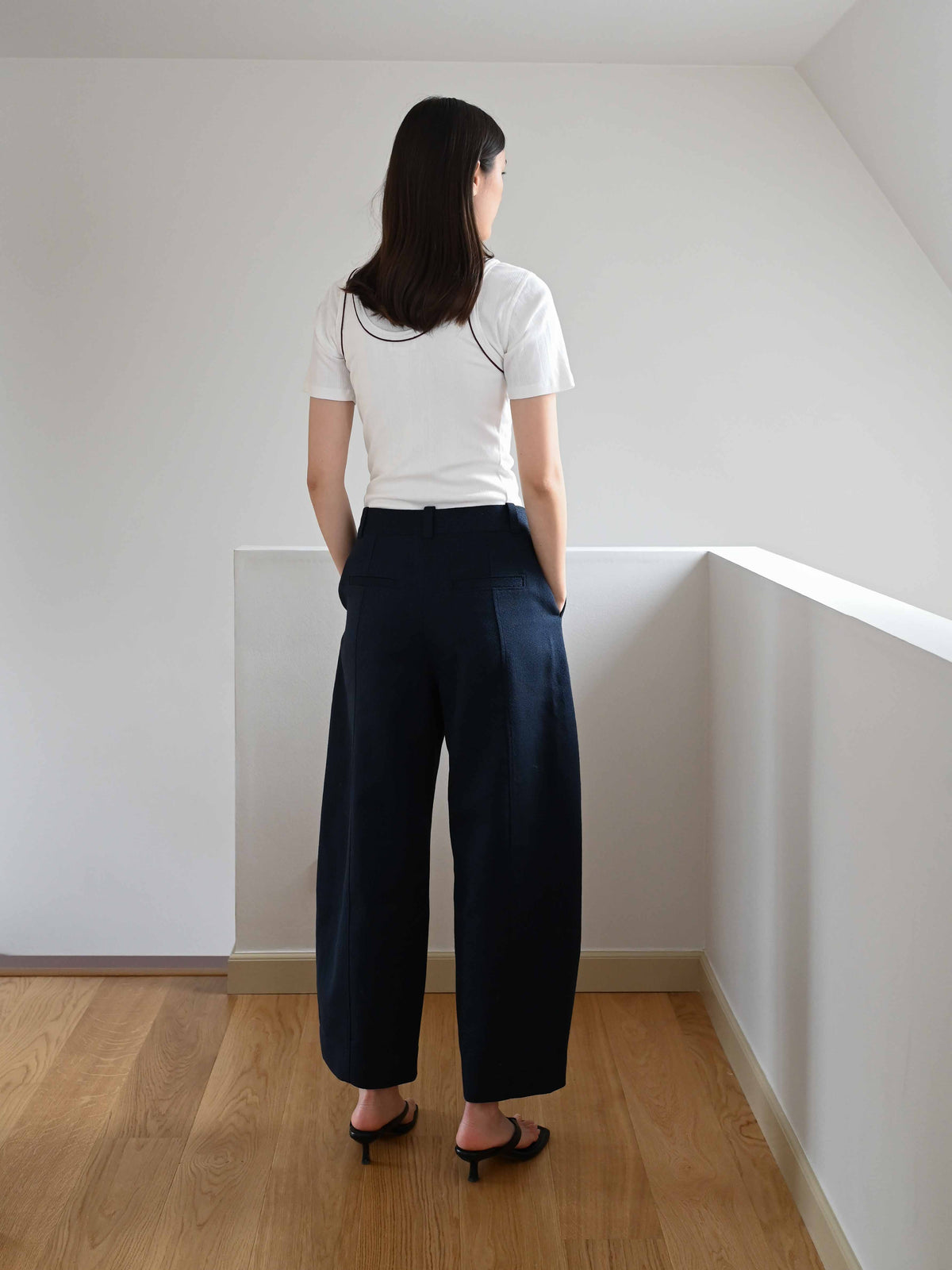 Donna Wool Trousers・Navy