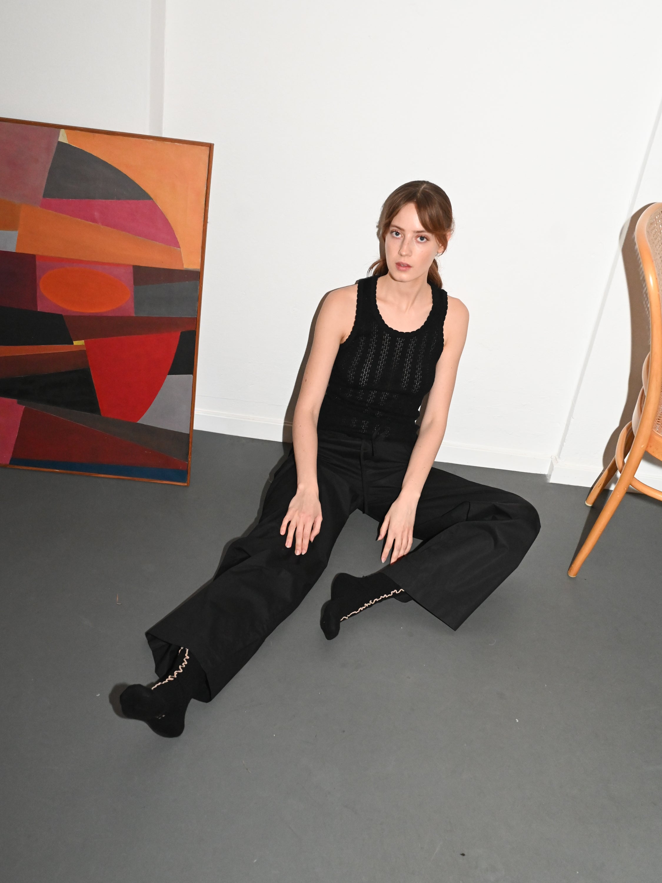 Nellie Knit Black Tank Top