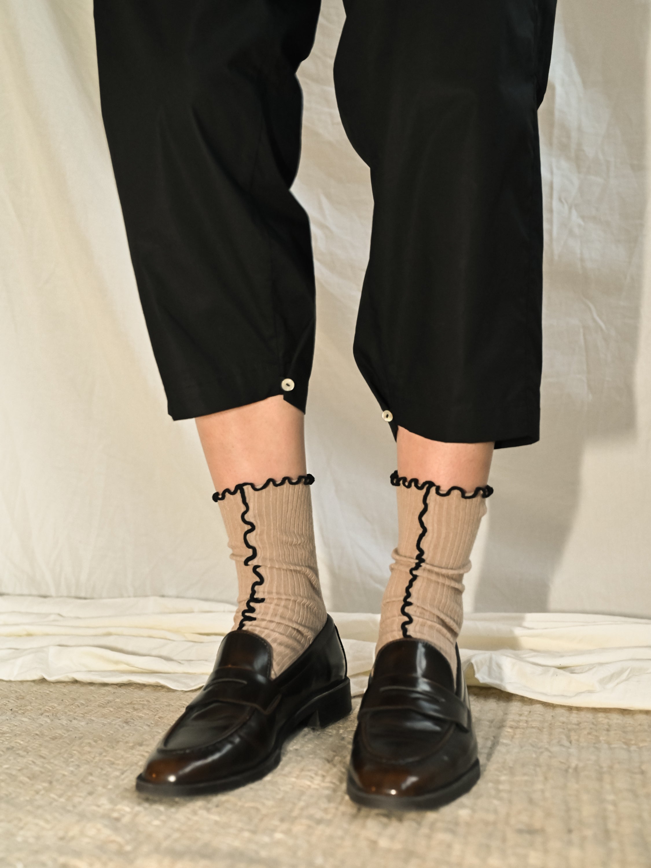 Kusama Socks Beige - 2 pack