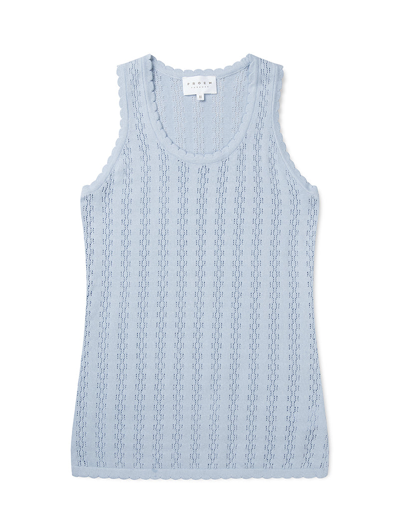 Nellie Knit Light Blue Tank Top