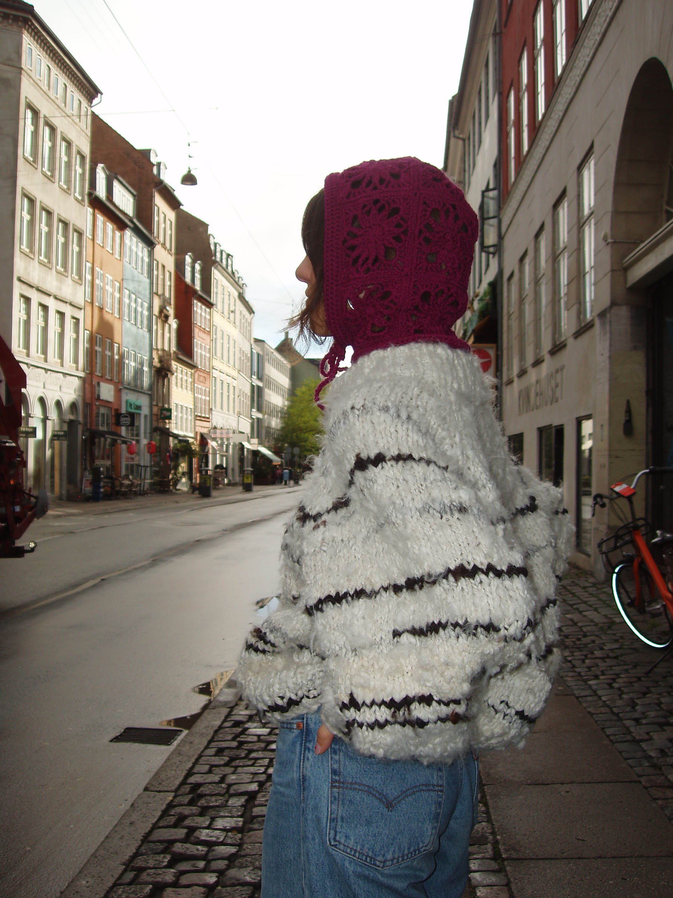 Crystal Crochet Bonnet - Pattern & Yarn Package - Color Raspberry