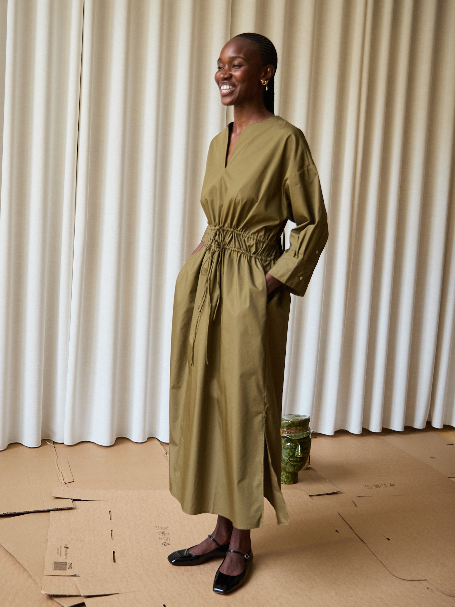 Oscar Moss Green Dress