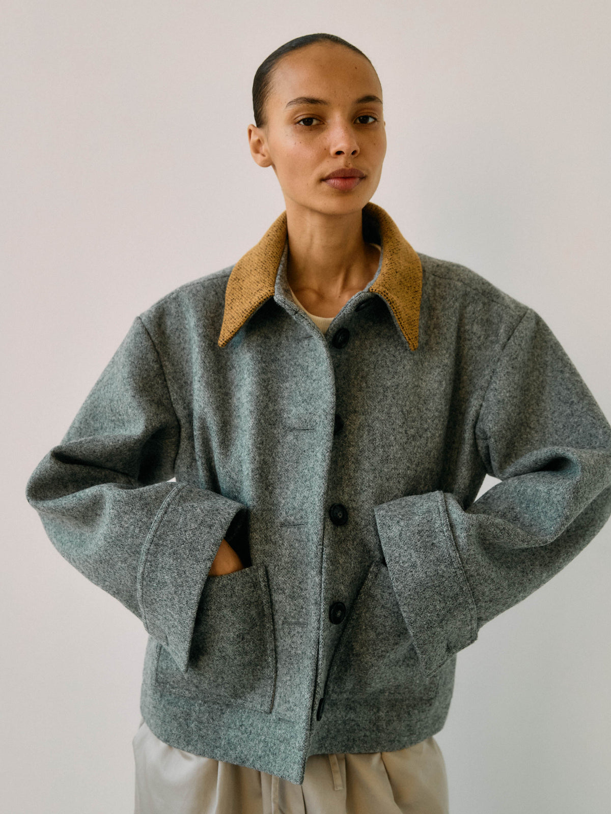 Bine Wool Jacket・Grey