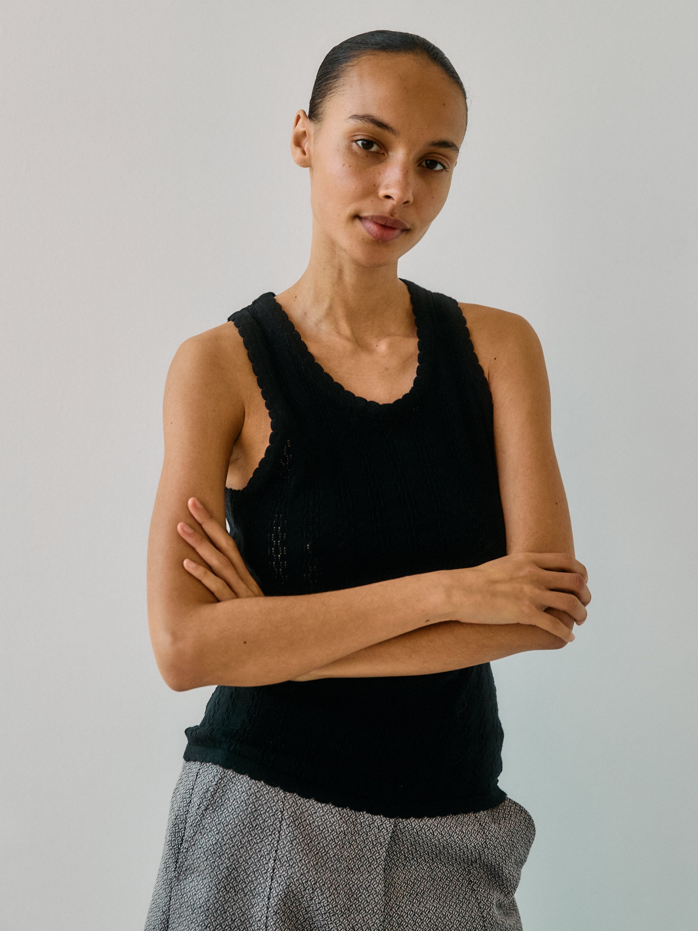 Nellie Knit Black Tank Top