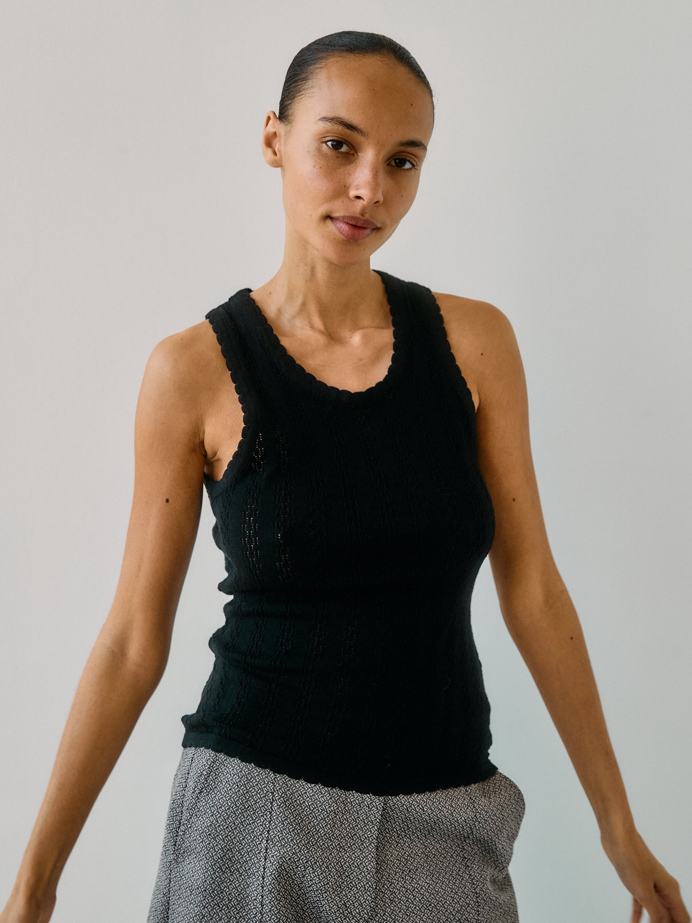 Nellie Knit Black Tank Top