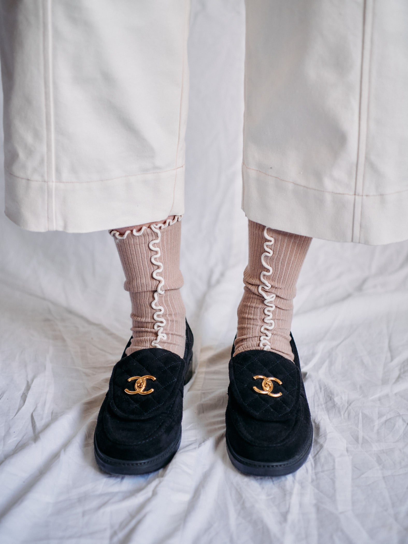 Kusama Socks Beige - 2 pack