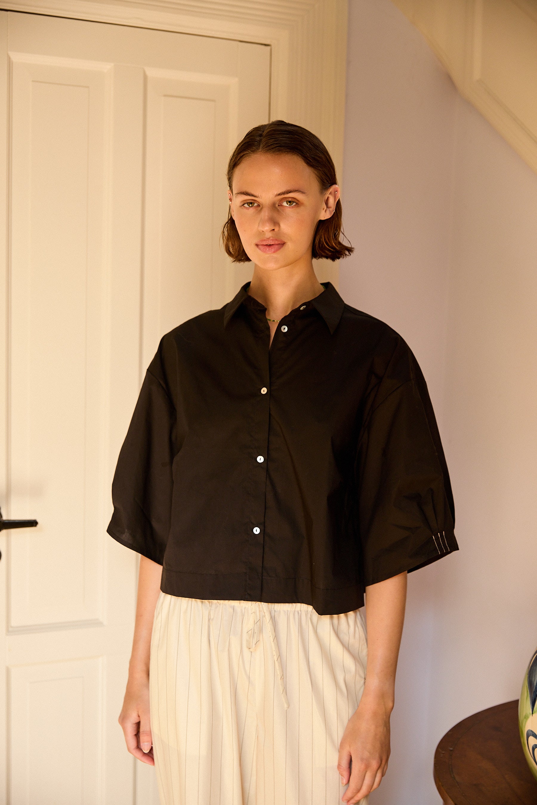 Eloise Short Black Shirt