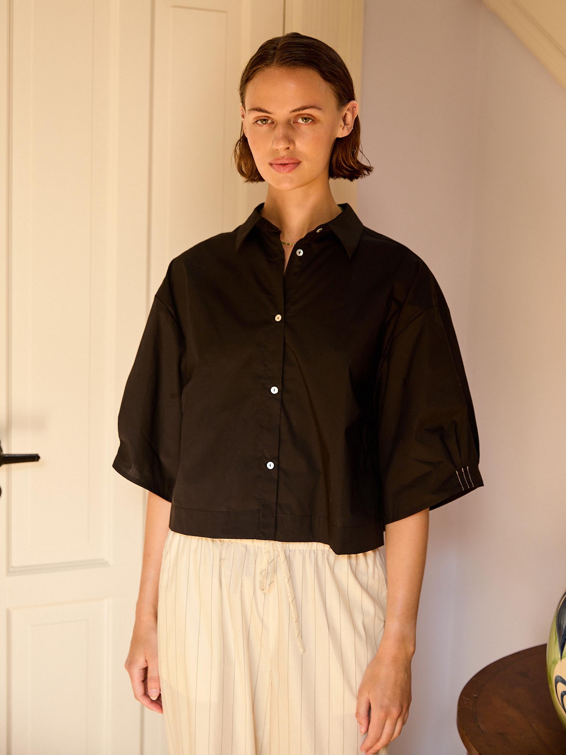 Eloise Short Black Shirt