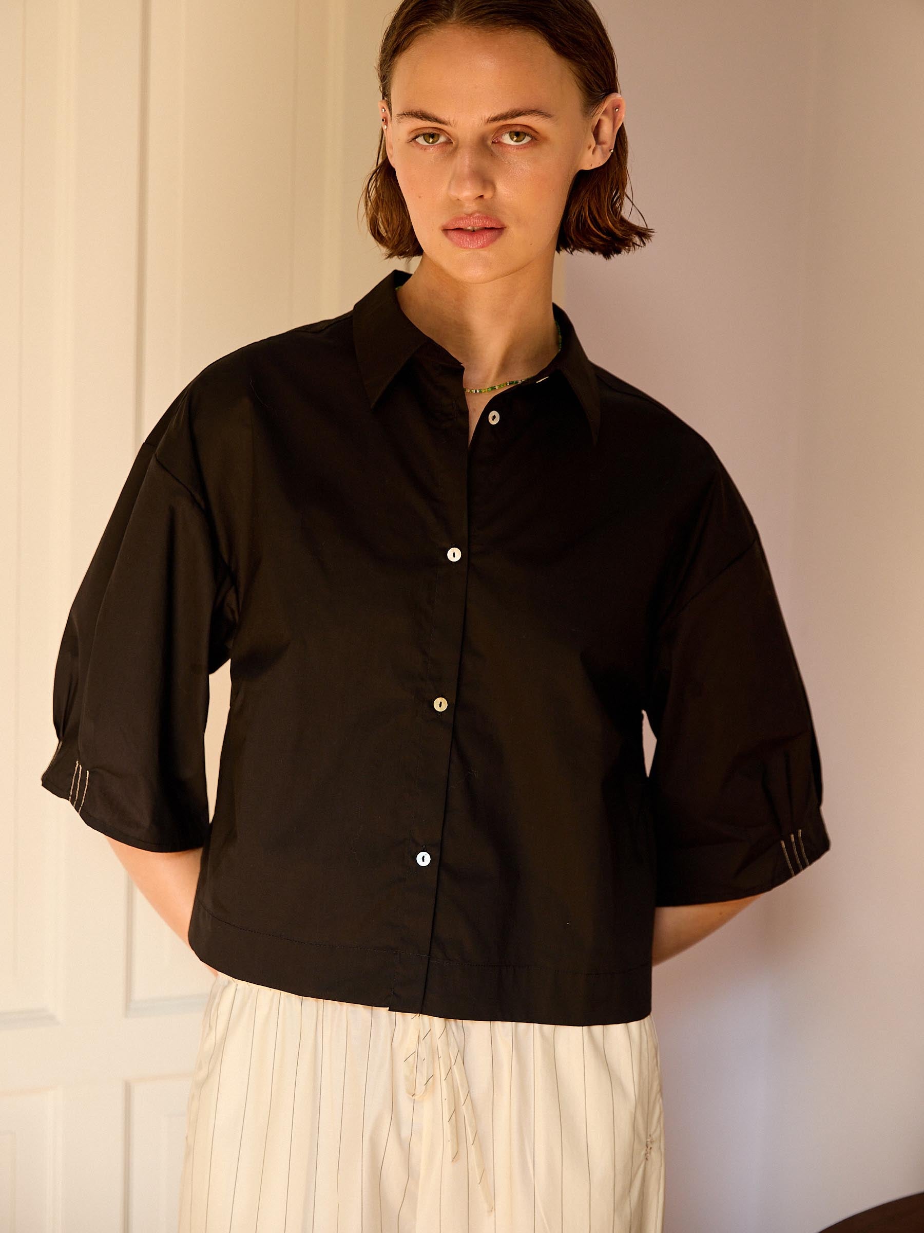 Eloise Short Black Shirt