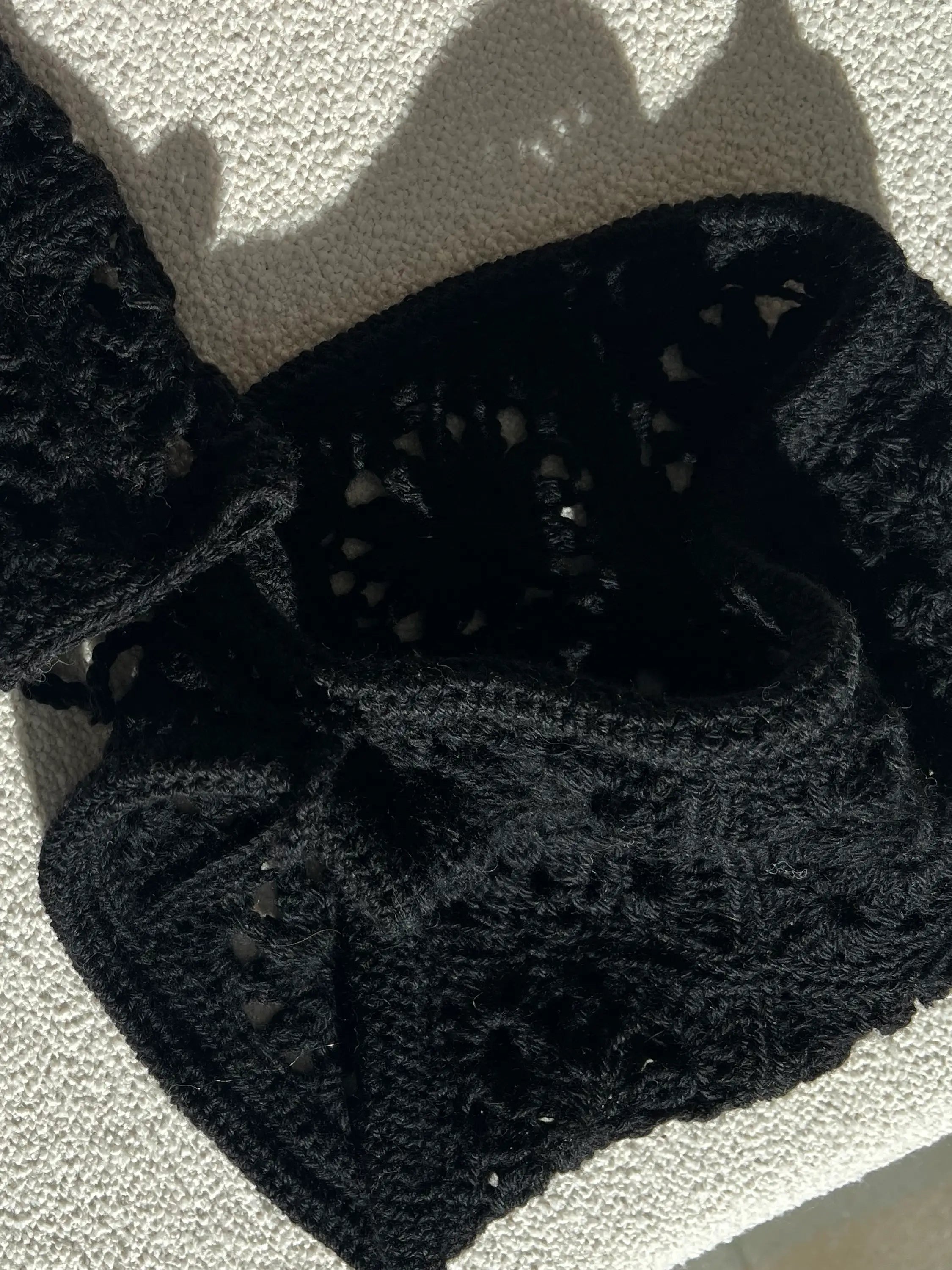 Crystal Crochet Bonnet - Pattern & Yarn Package - Color Liquorice