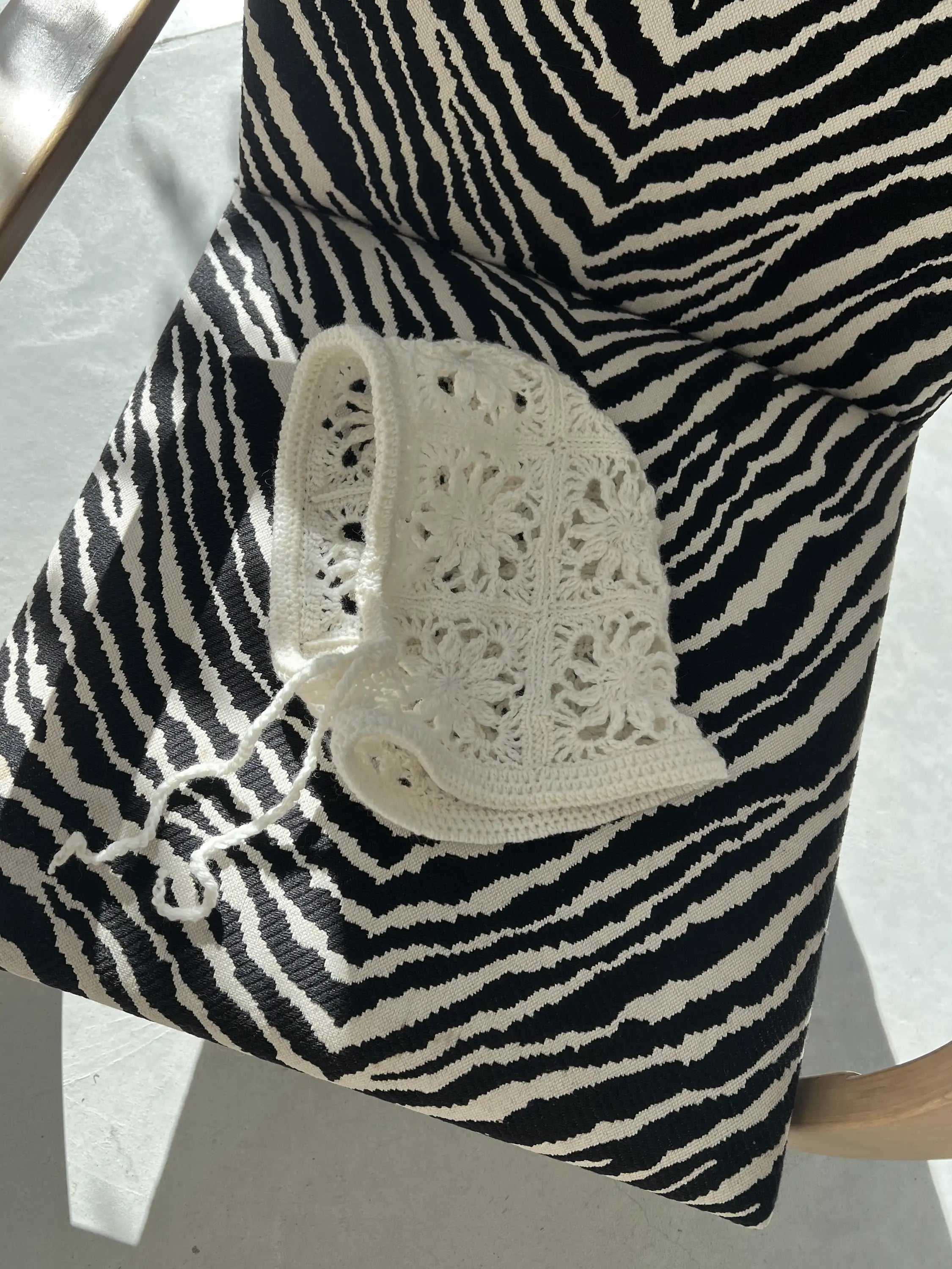 Crystal Crochet Bonnet - Pattern & Yarn Package - Color Milk