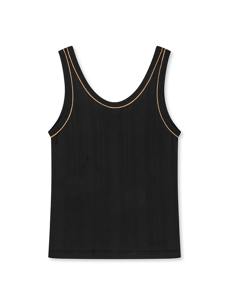 Waves Tank Top Black