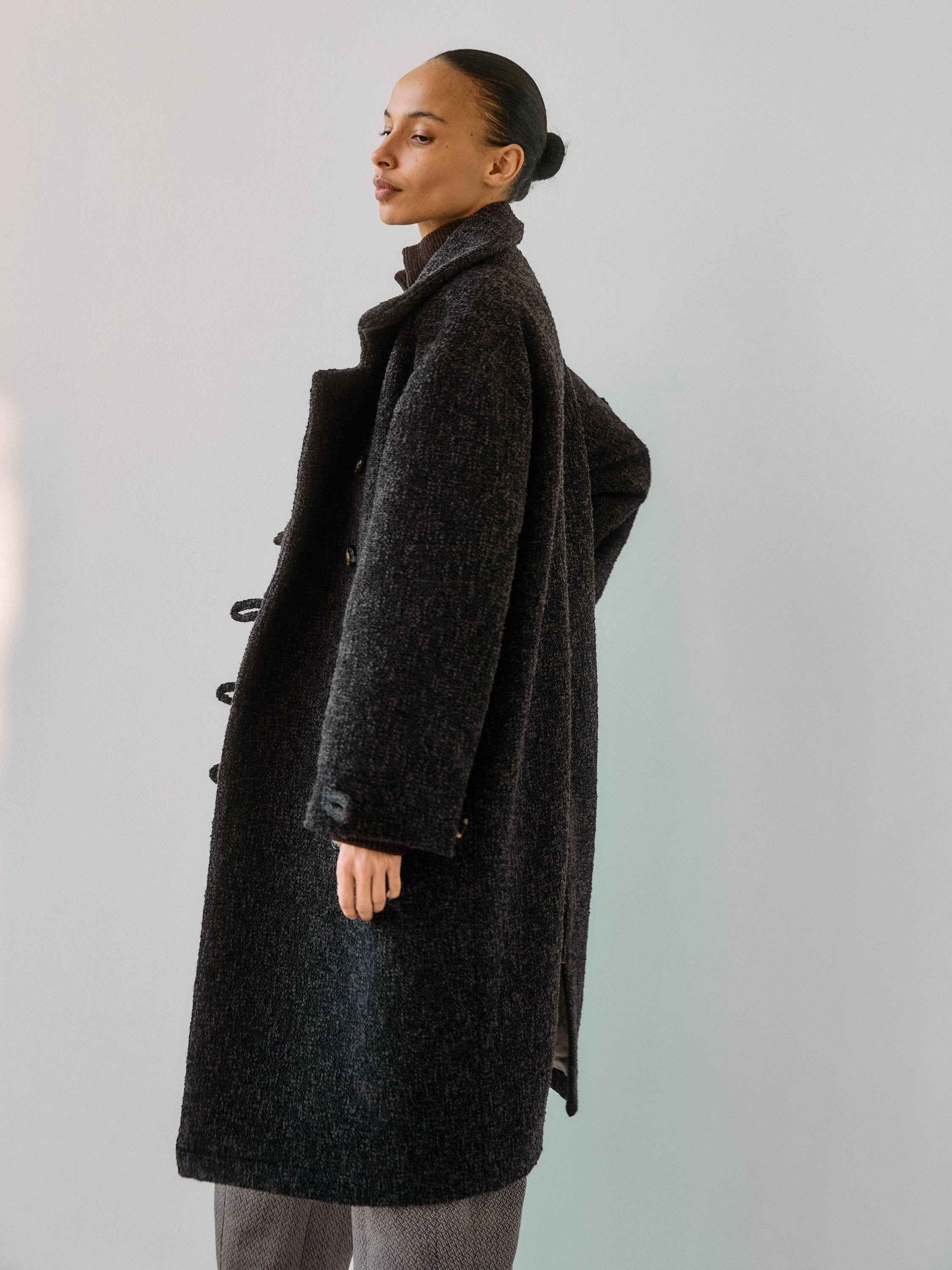 Betty Bouclé Coat Ash