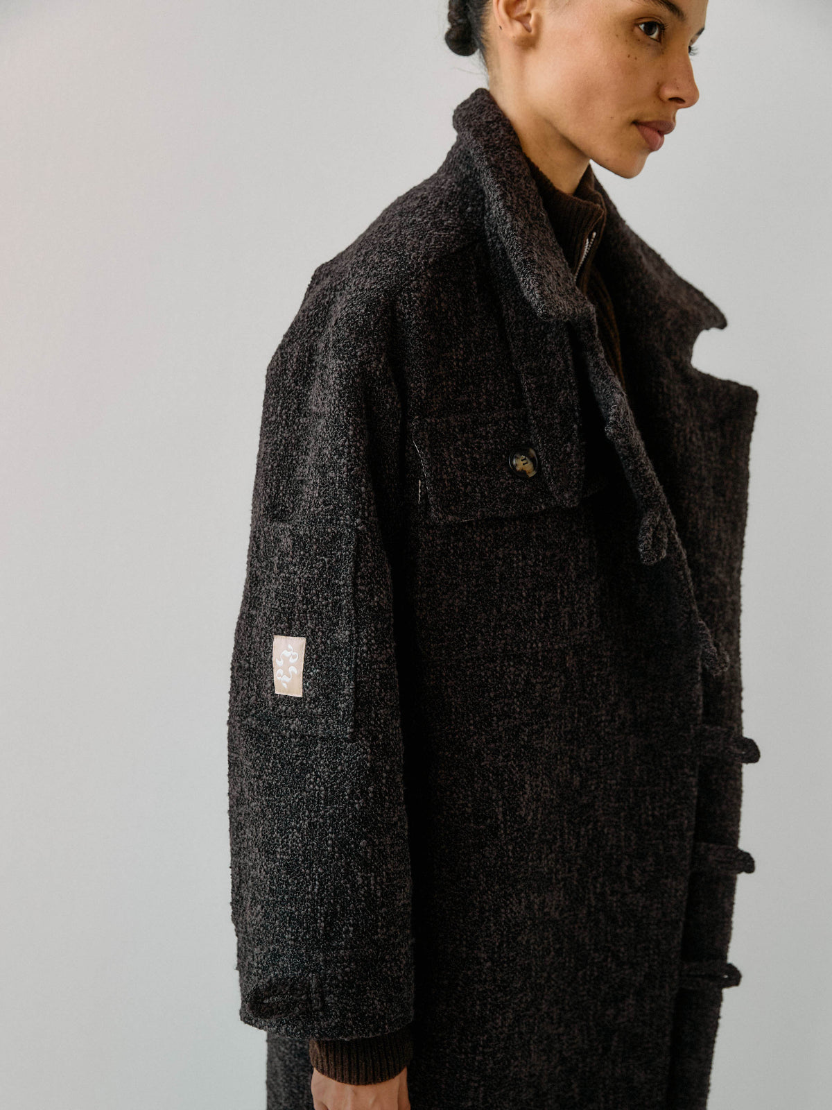 Betty Bouclé Coat Ash