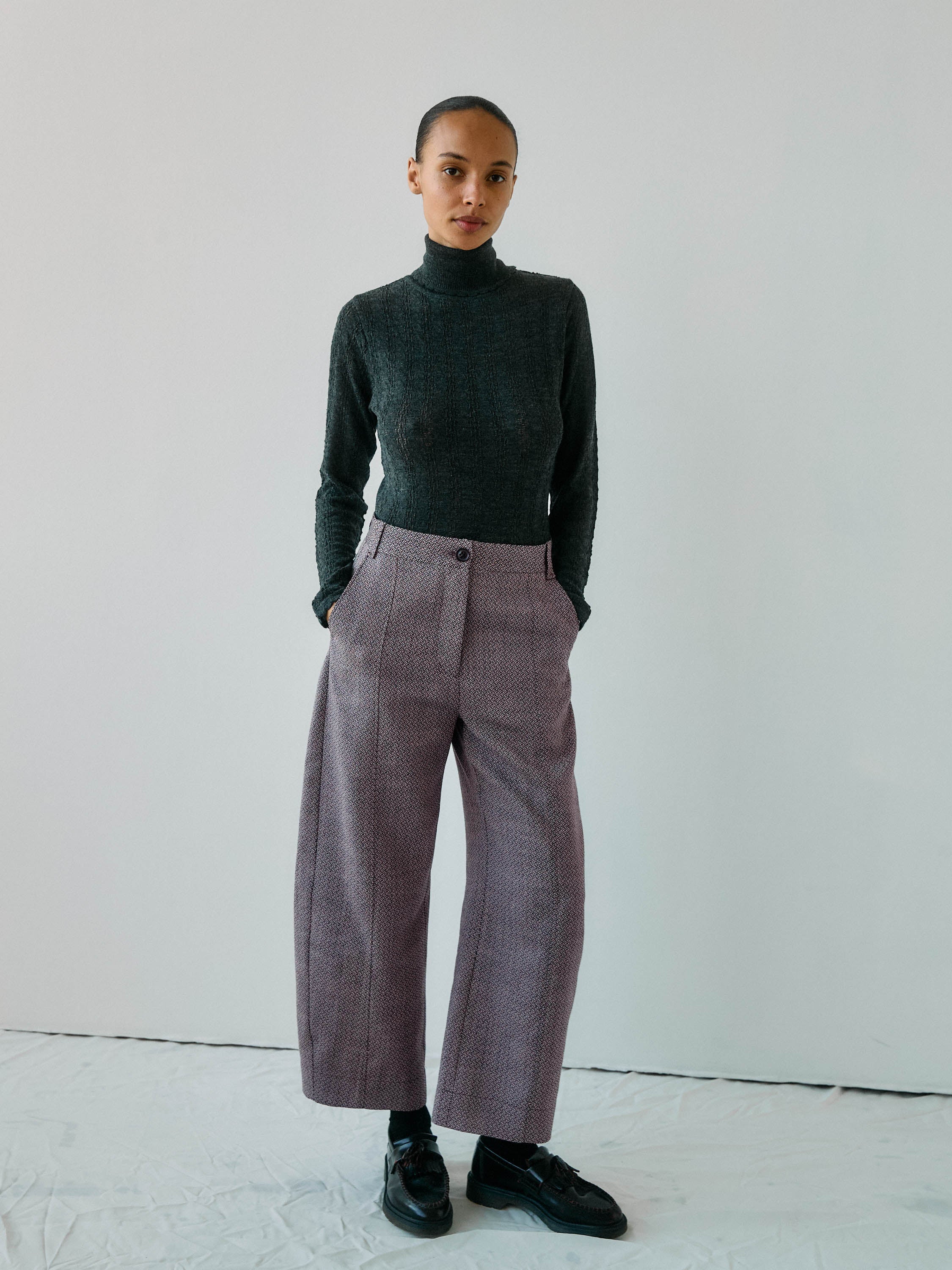 Donna Wool Trousers・Camel