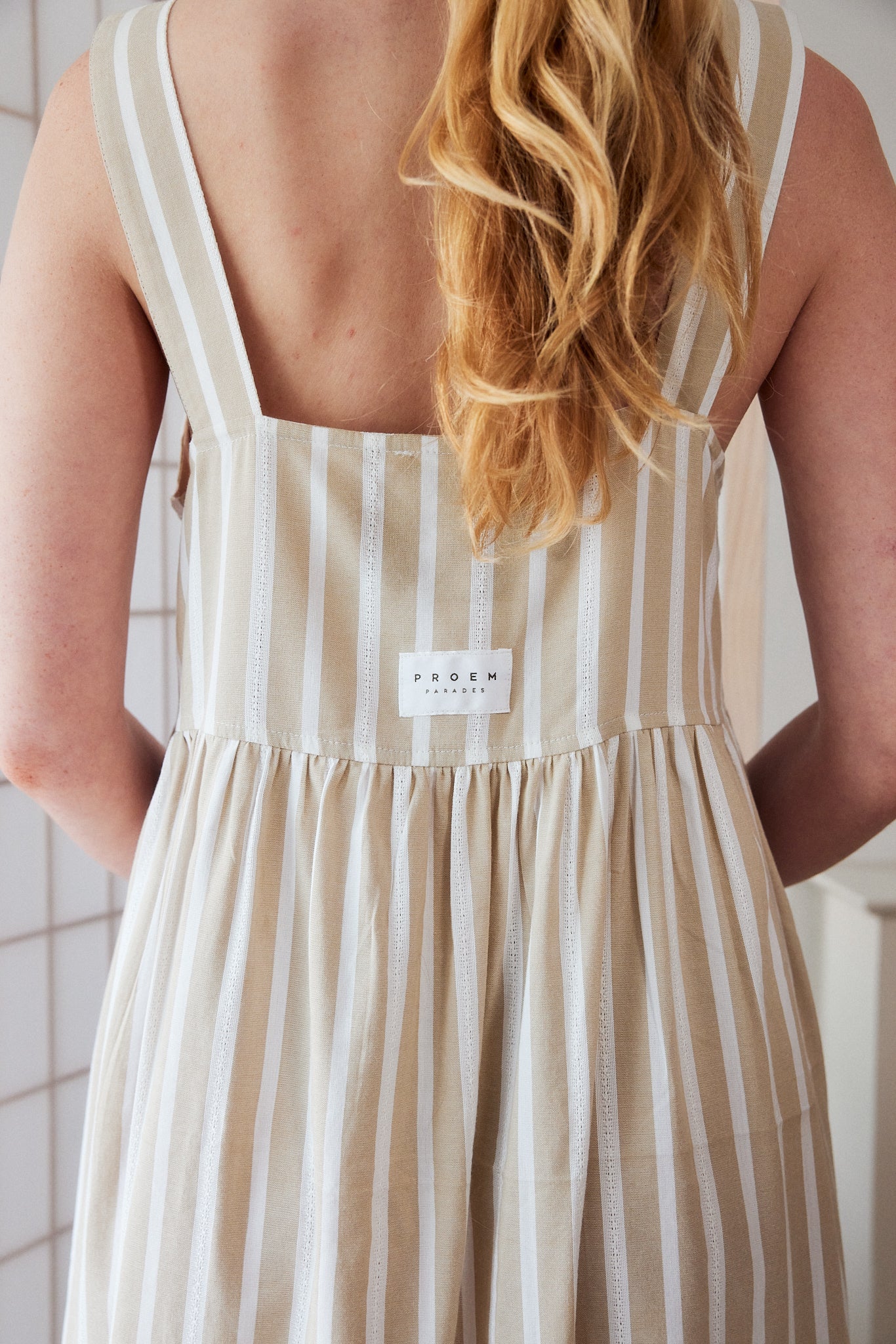 Bella Latte Stripe Dress