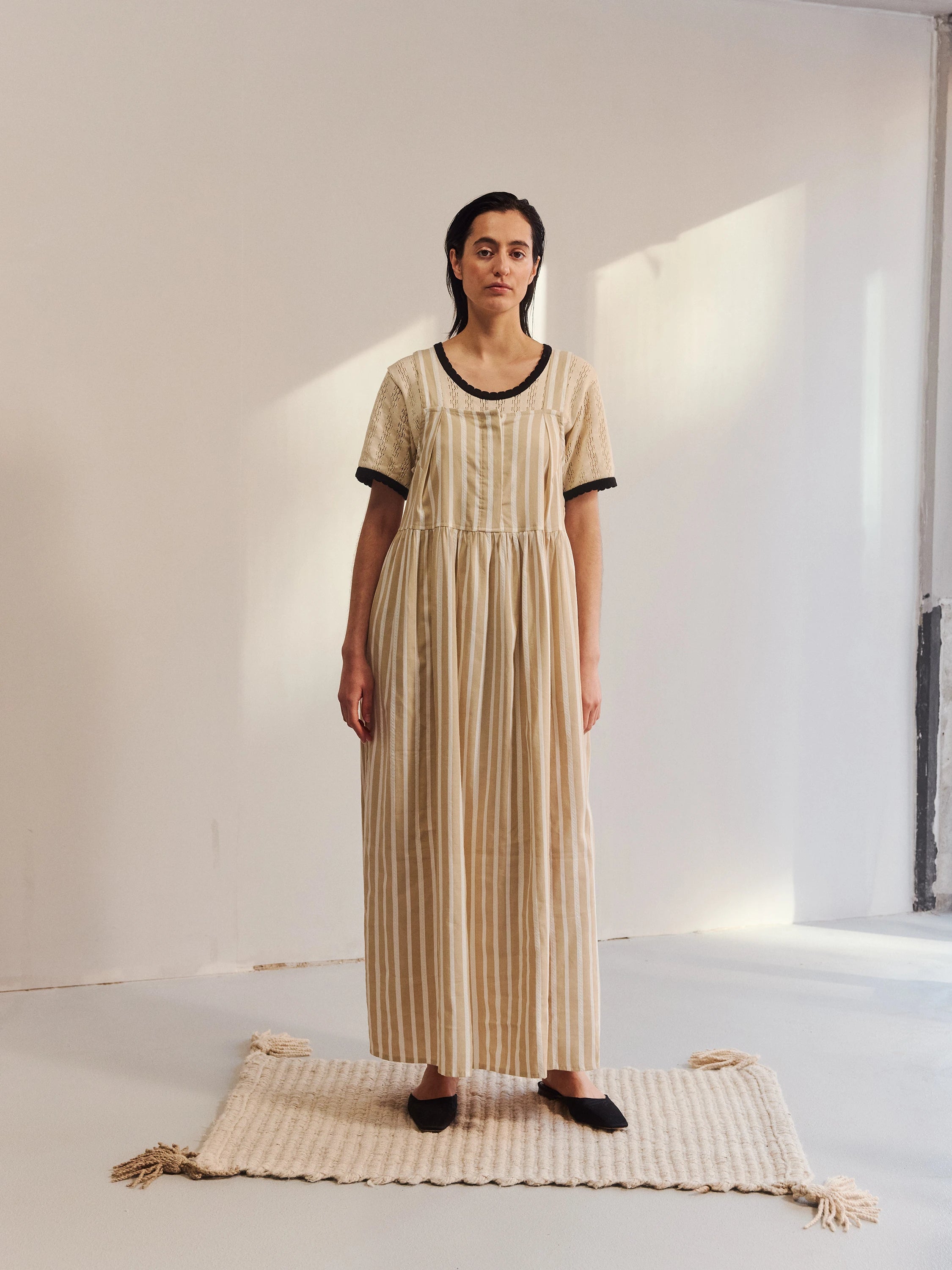 Bella Latte Stripe Dress - 70%