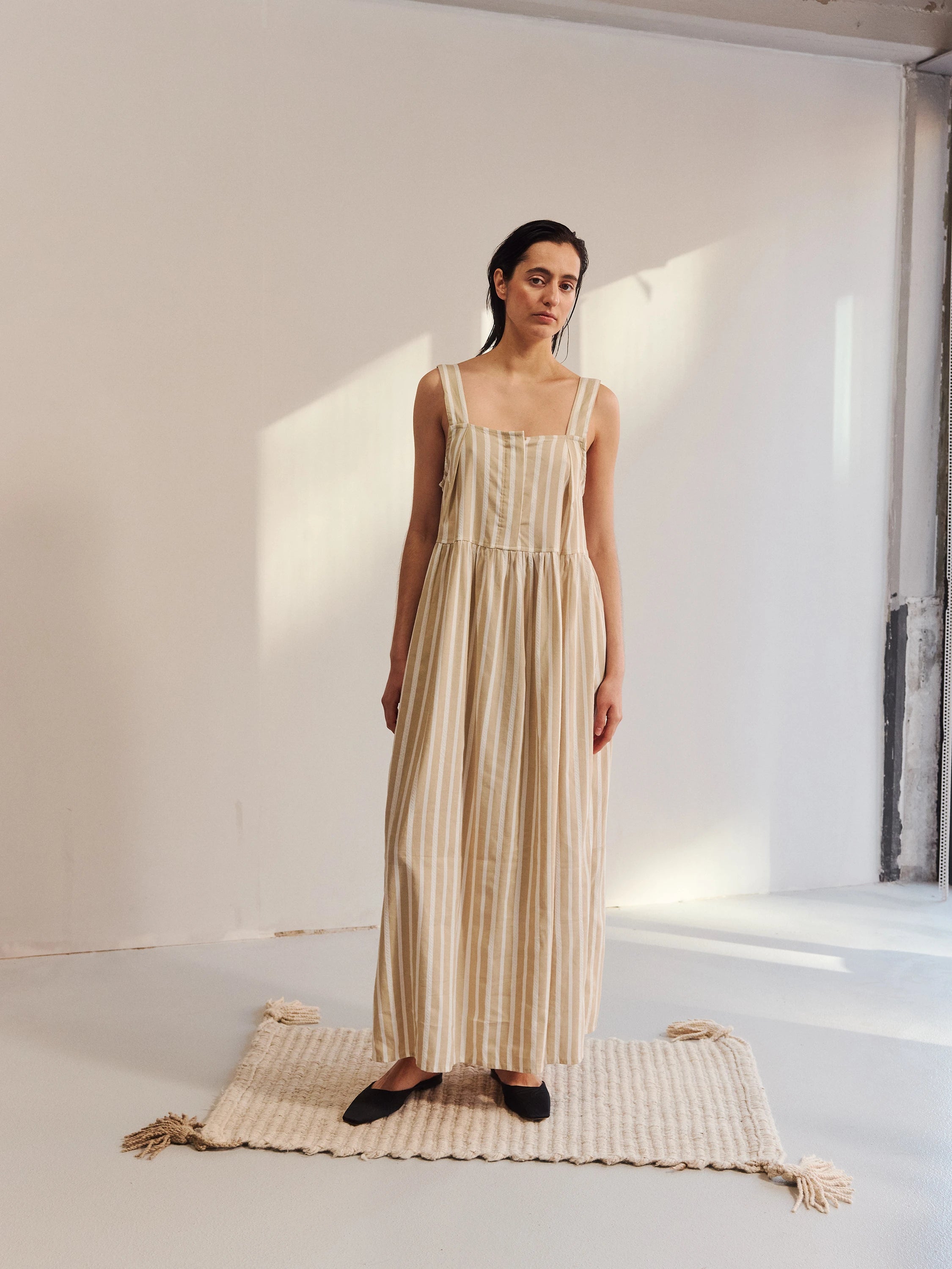 Bella Latte Stripe Dress