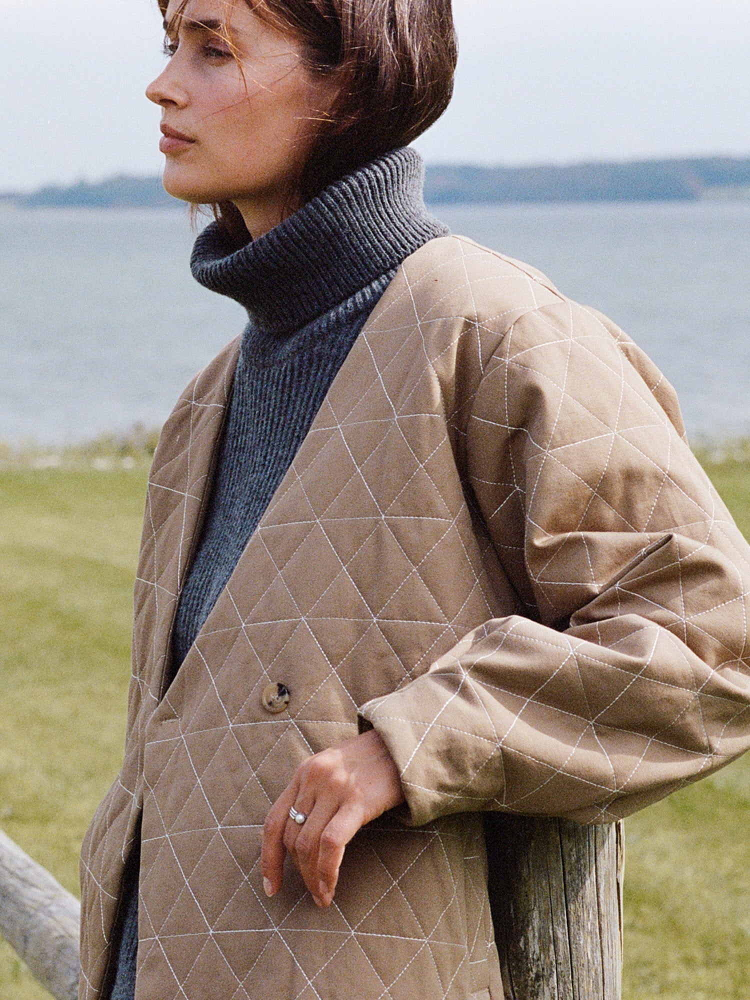 Noelle Quilted Jacket Ermine