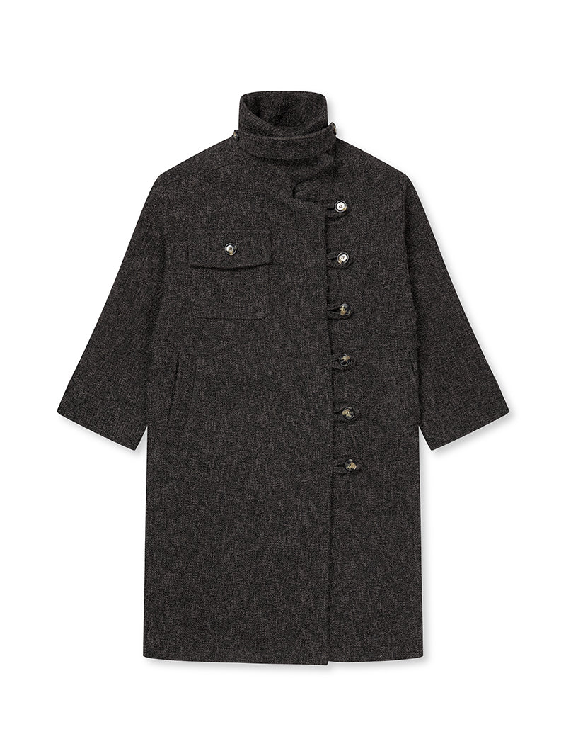 Betty Bouclé Coat Ash