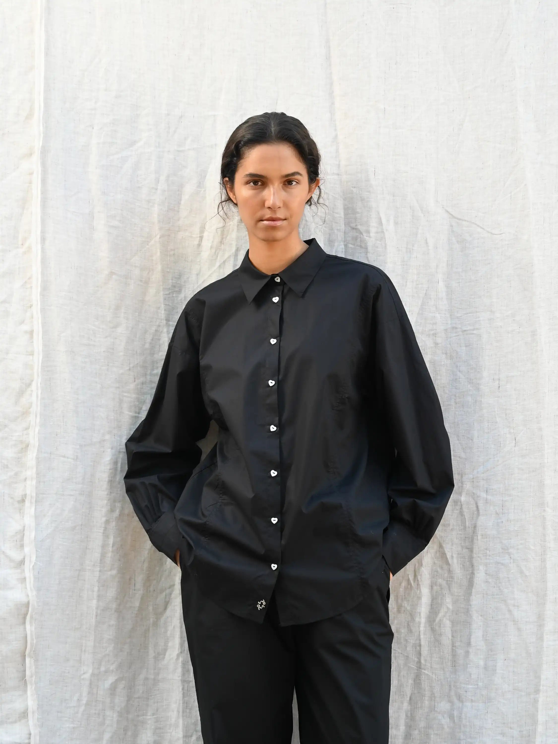 Dagmar Heart Black Shirt